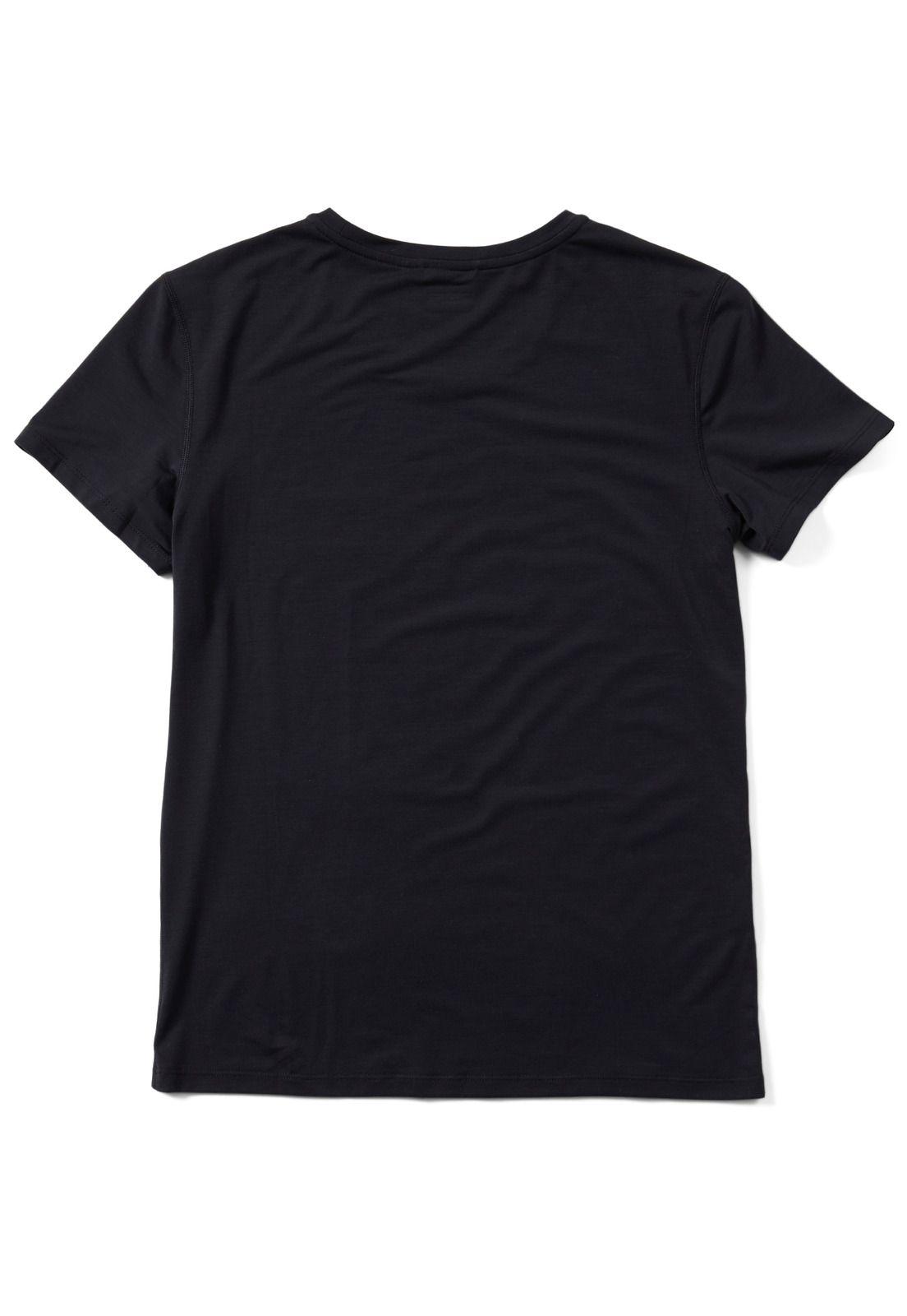 Polera Manga Corta Mujer Tencel Negro-1