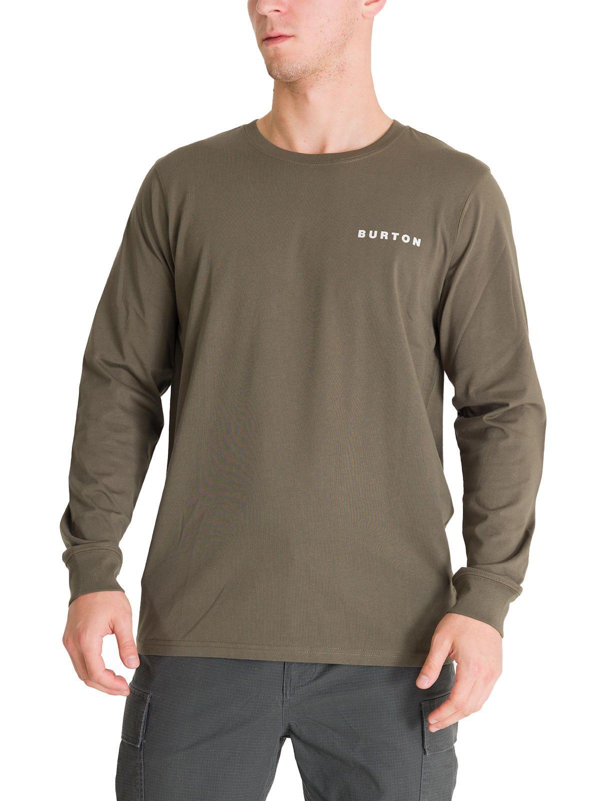 Polera Manga Larga Hombre Mini Chest Logo Verde Burton-0