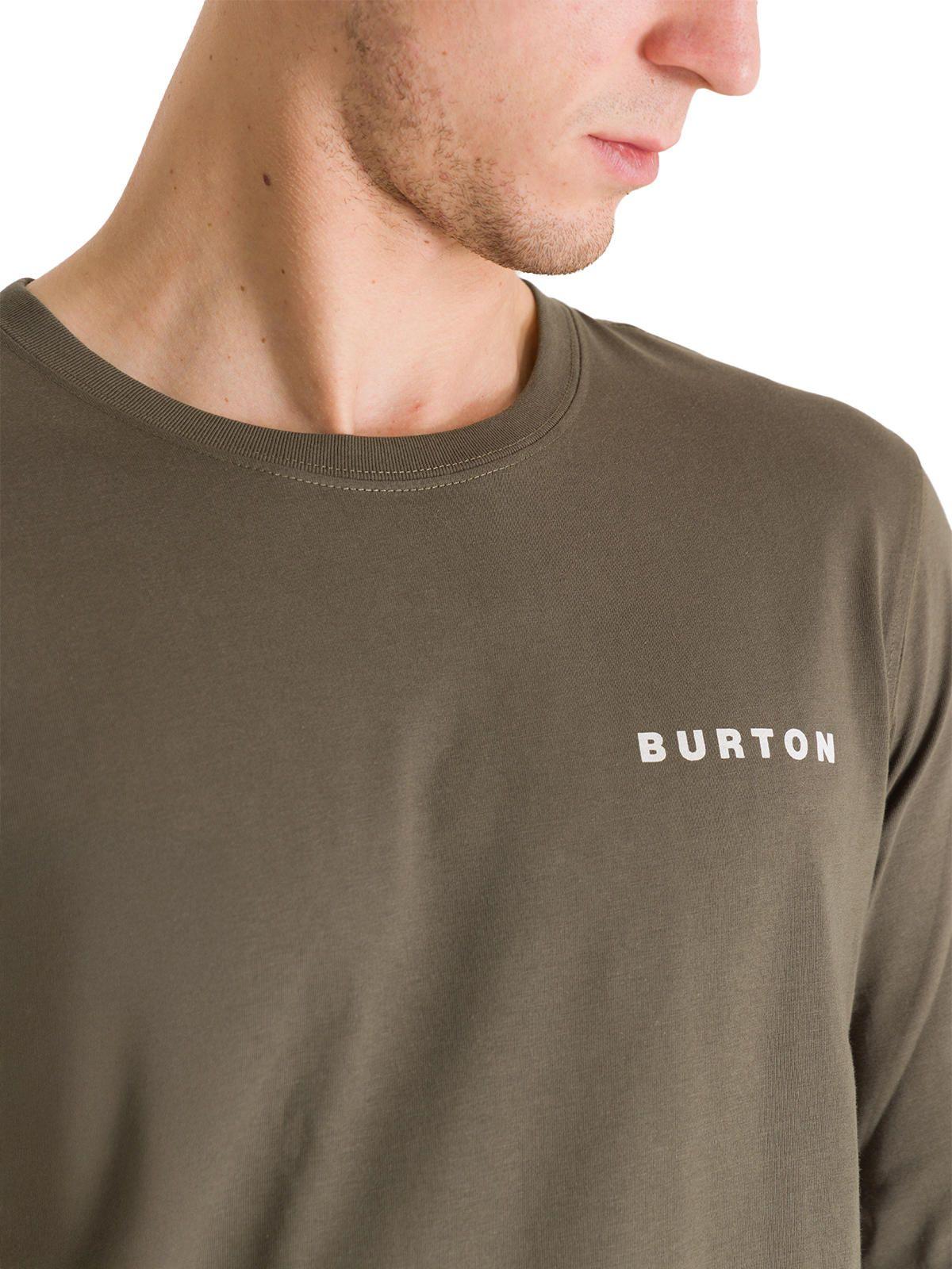 Polera Manga Larga Hombre Mini Chest Logo Verde Burton-4