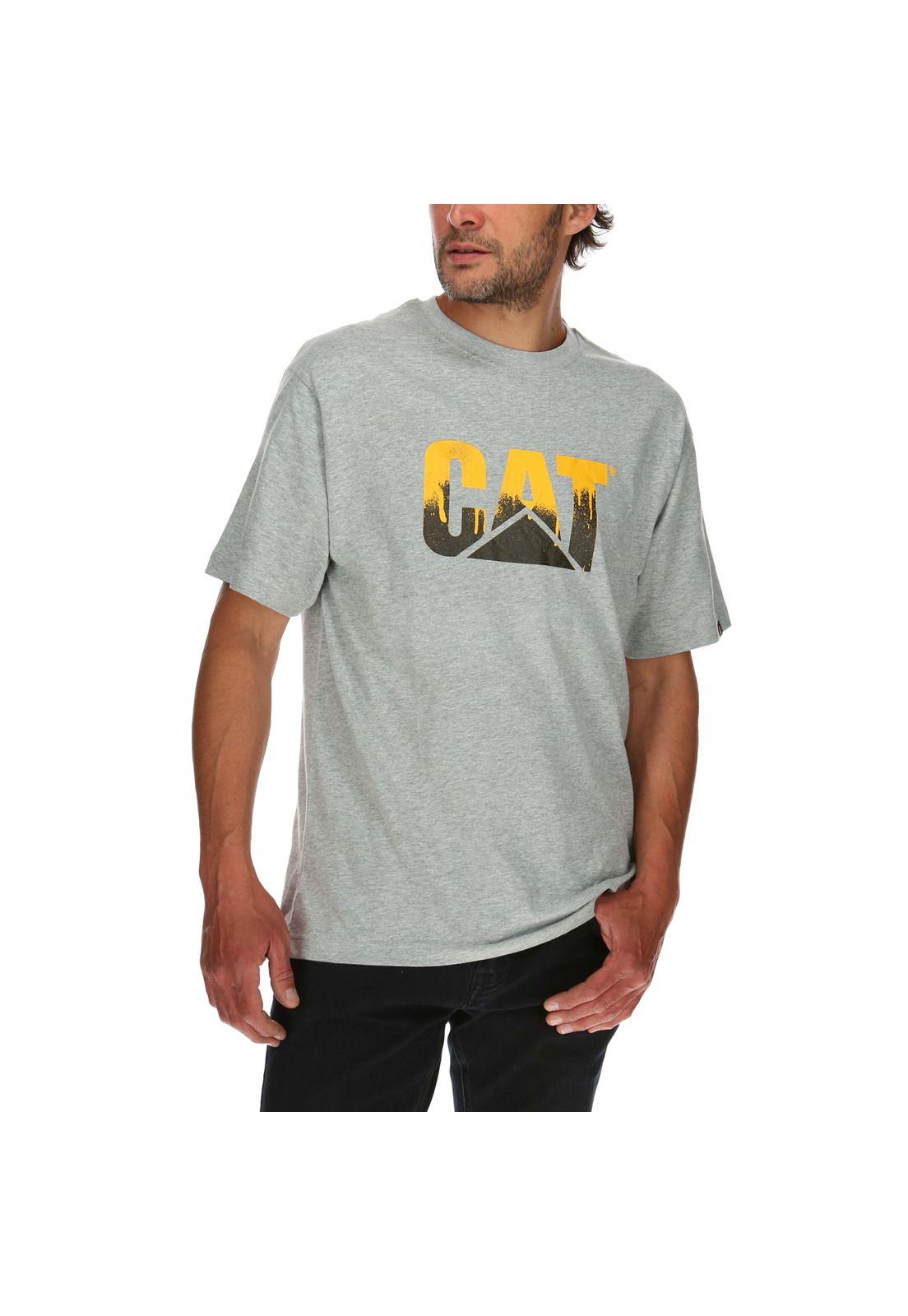 Polera Hombre Custom Logo Gris-0