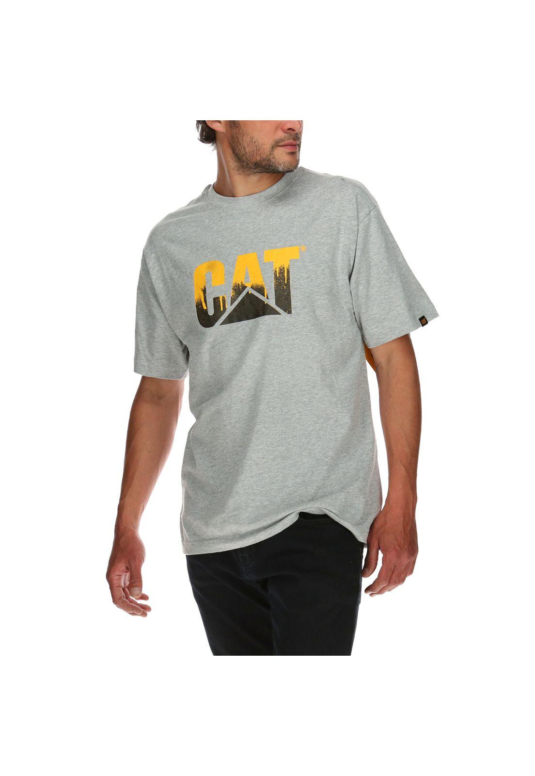 Polera Hombre Custom Logo Gris-1