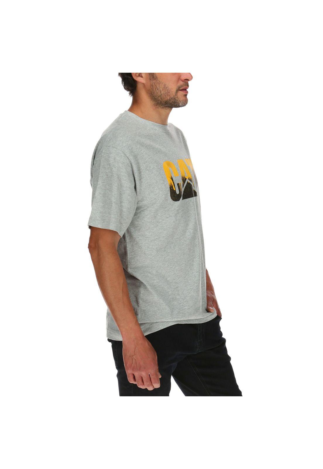Polera Hombre Custom Logo Gris-3
