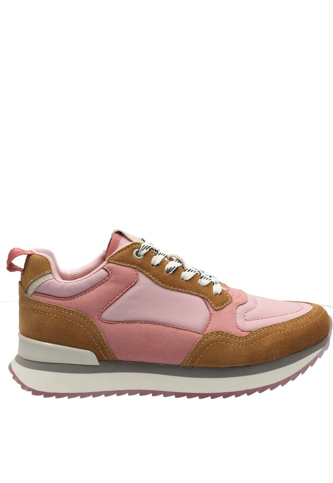 Zapatilla Cuero Mujer Bliss Rose Rosa-1