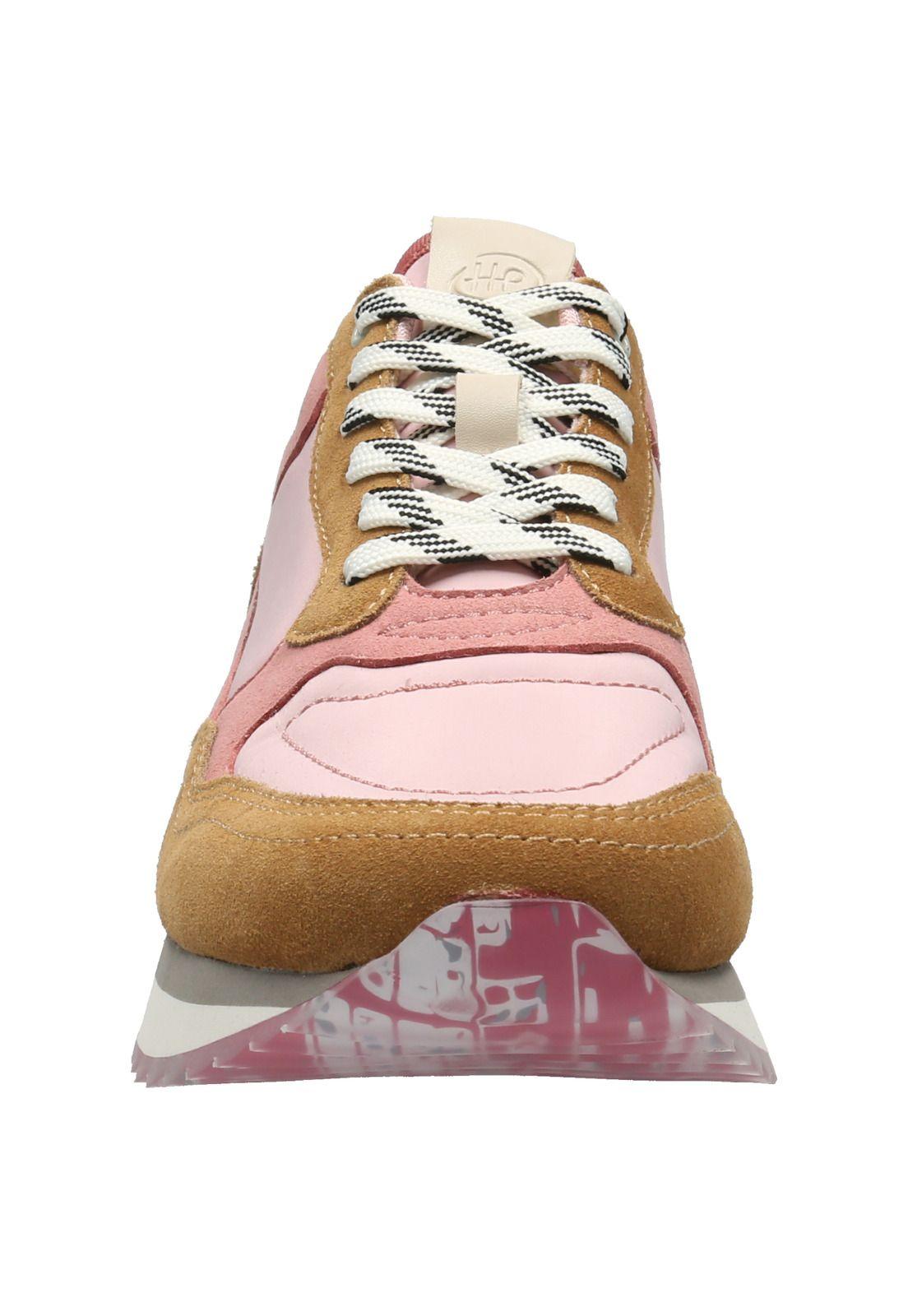 Zapatilla Cuero Mujer Bliss Rose Rosa-2
