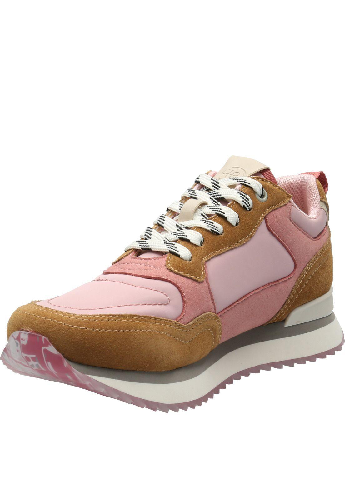 Zapatilla Cuero Mujer Bliss Rose Rosa-3
