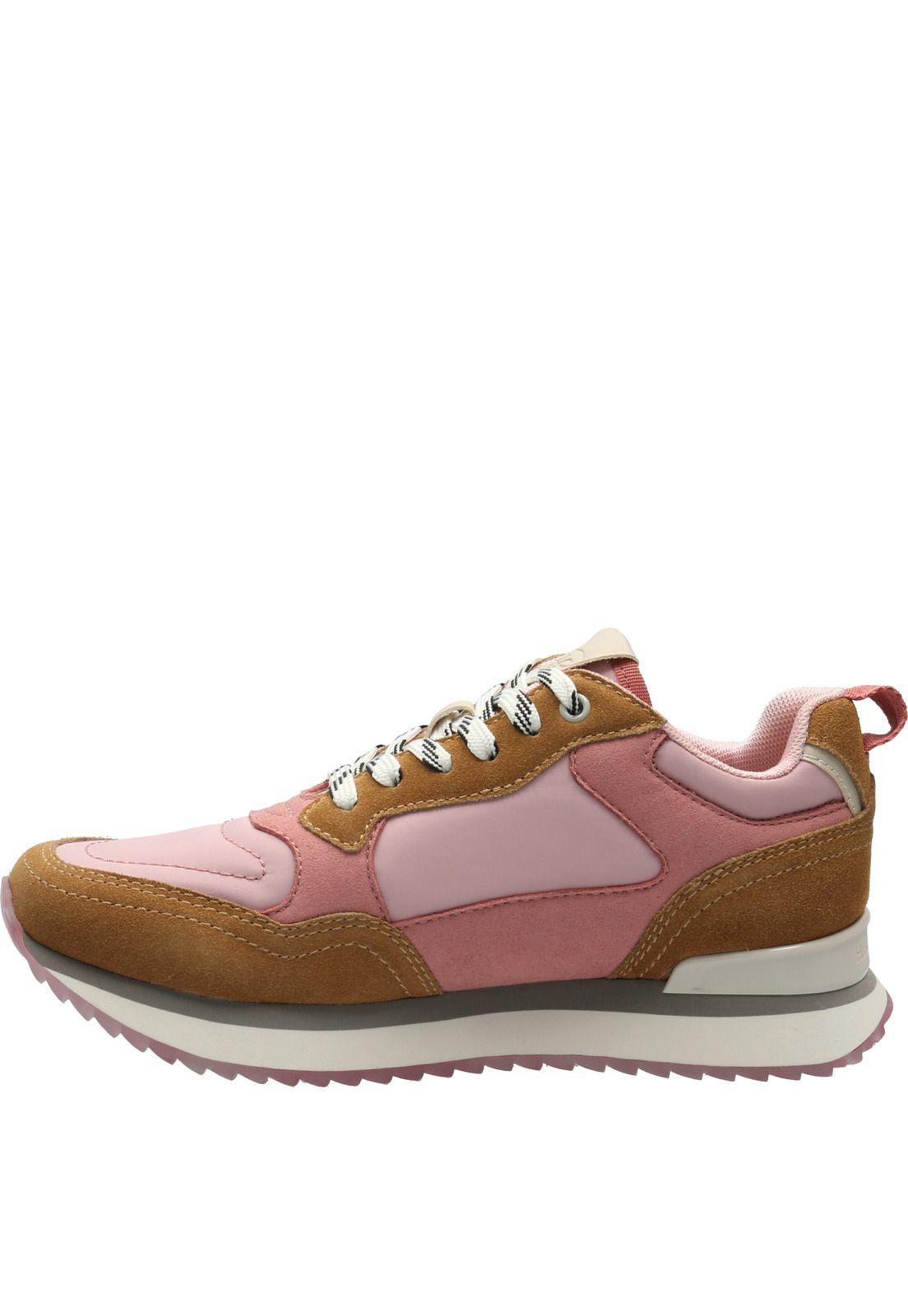 Zapatilla Cuero Mujer Bliss Rose Rosa-4