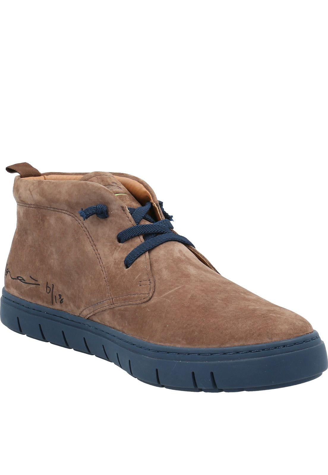 Botin Cuero Hombre Albornoz Café-0