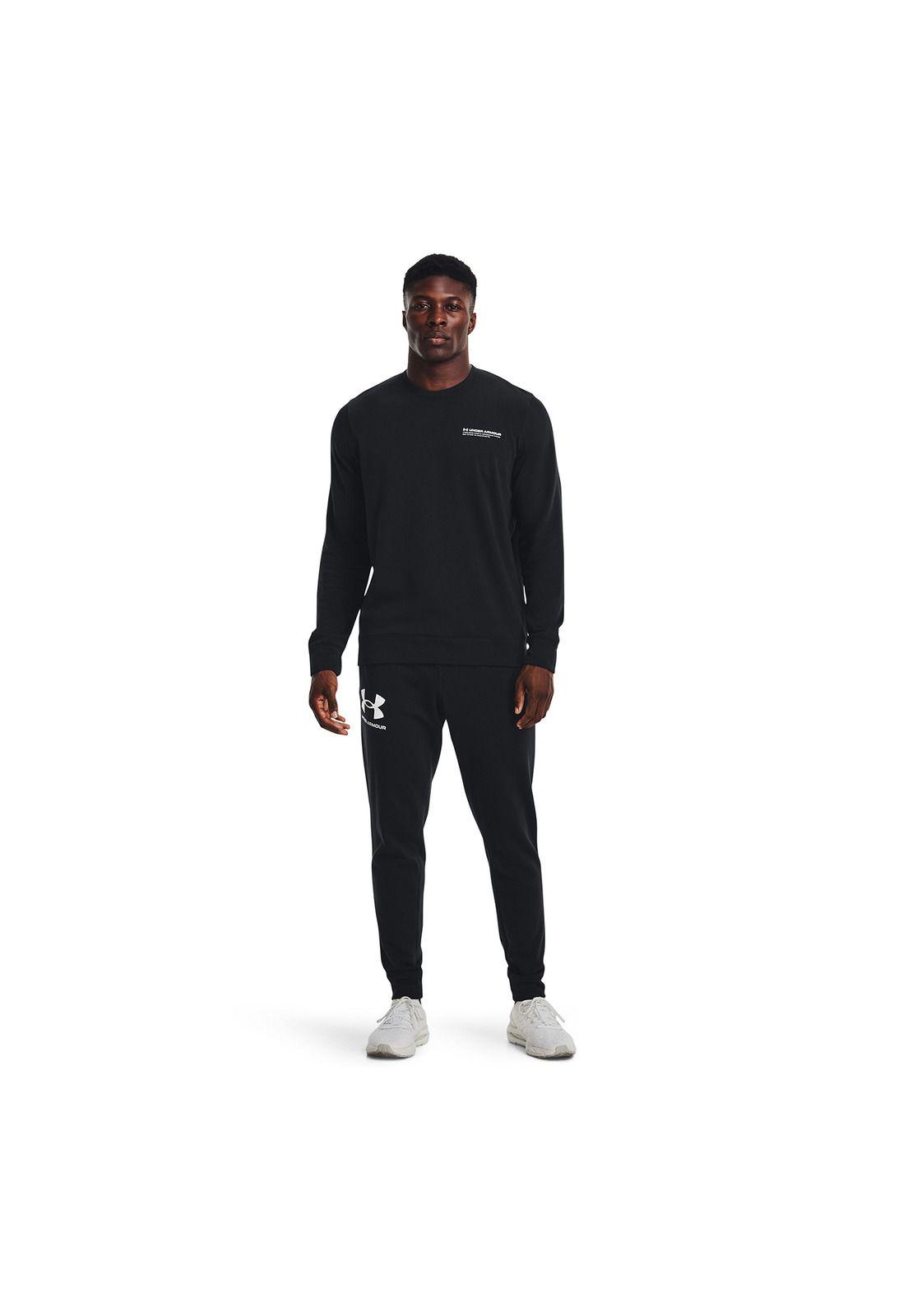 Polerón Hombre Rival Terry Logo Crw Negro-5