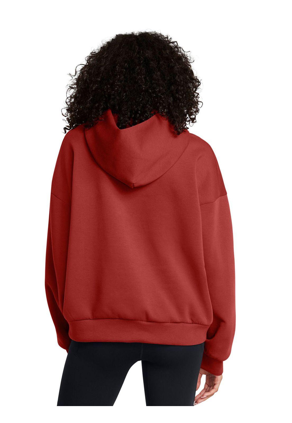 Polerón UA Unstoppable para mujer Naranjo-4