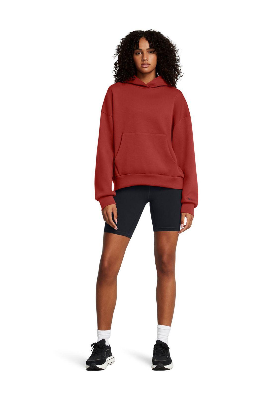 Polerón UA Unstoppable para mujer Naranjo-5
