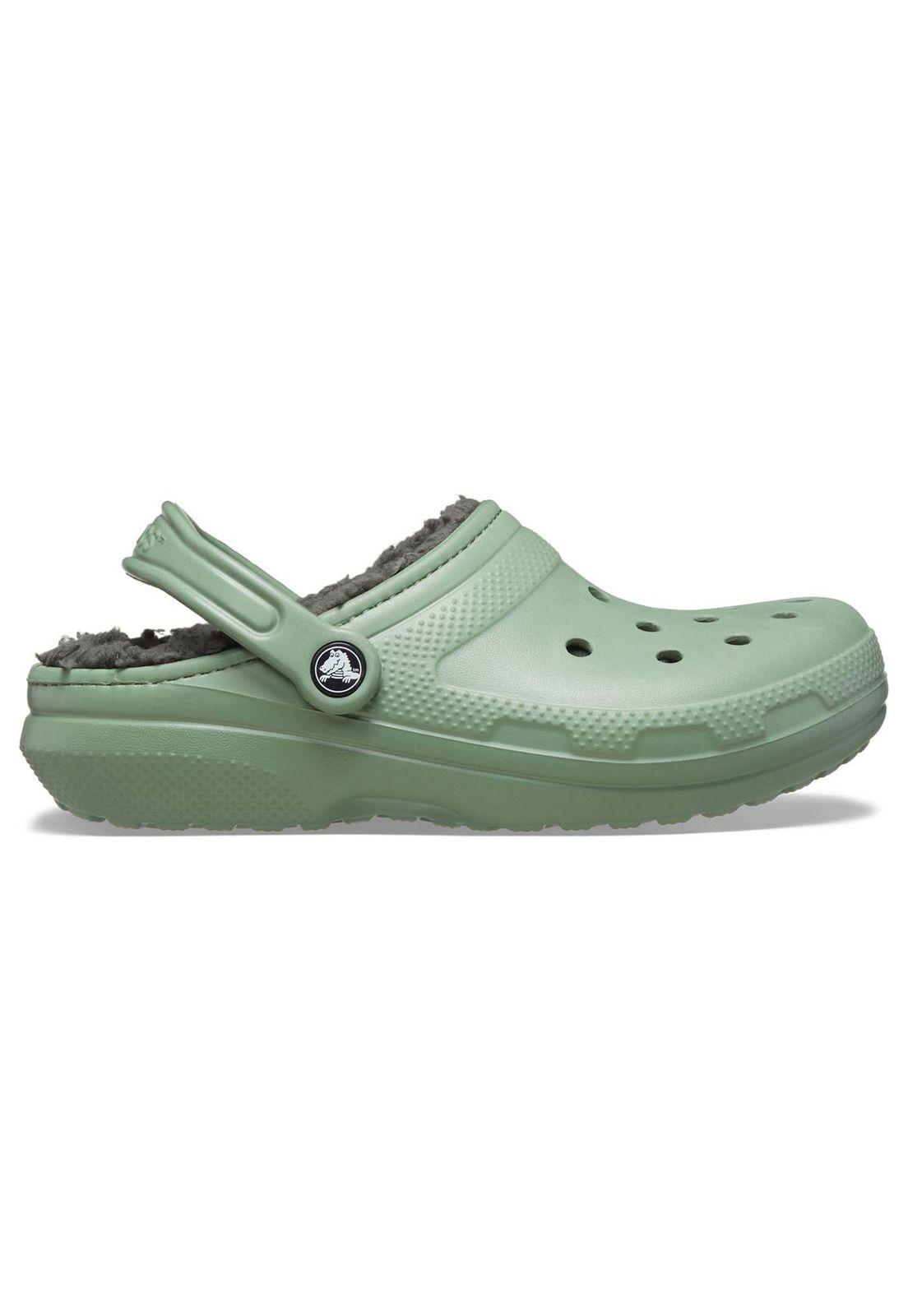 Zueco Crocs Hombre Classic Lined Clog Verde-0