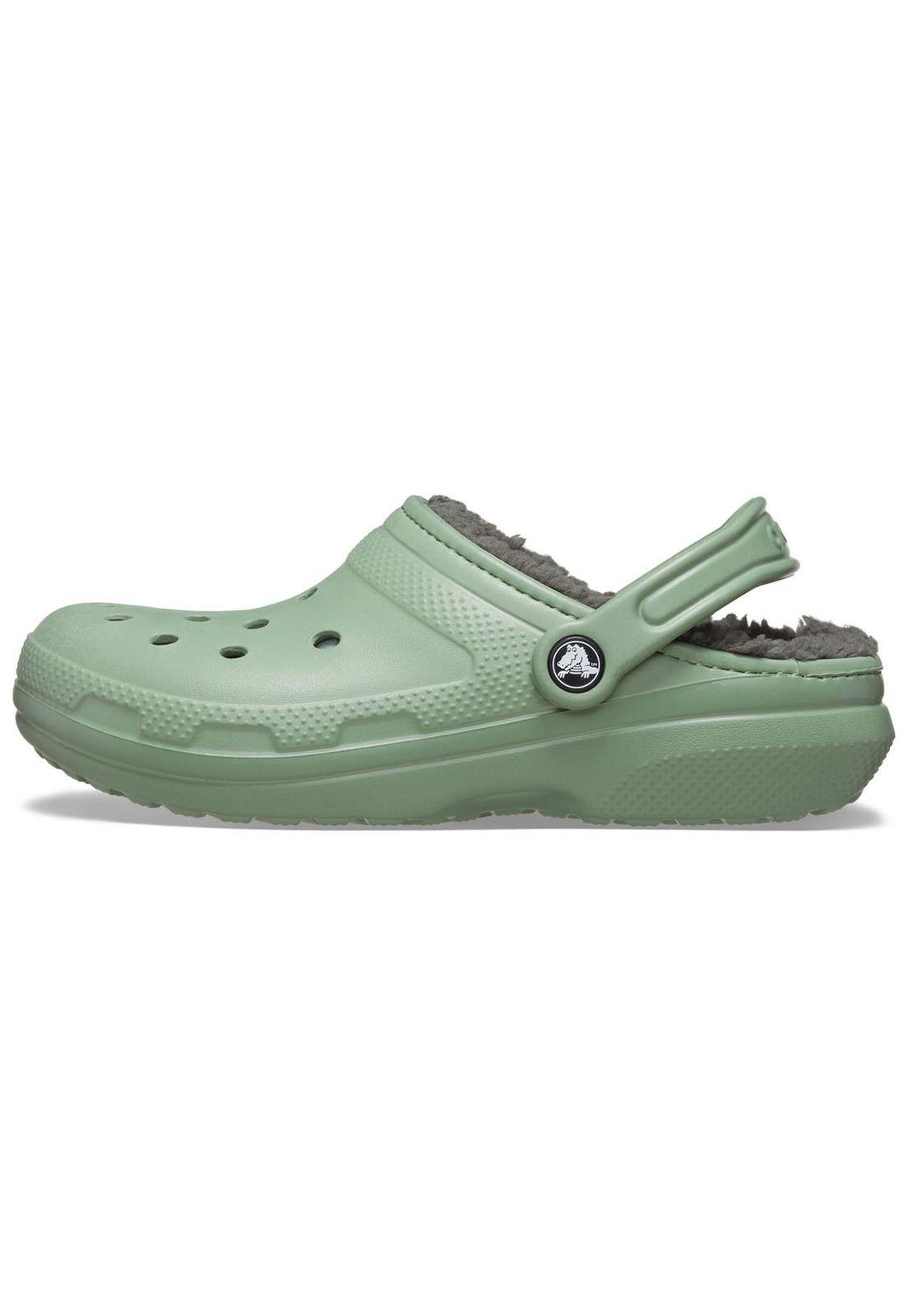 Zueco Crocs Hombre Classic Lined Clog Verde-1