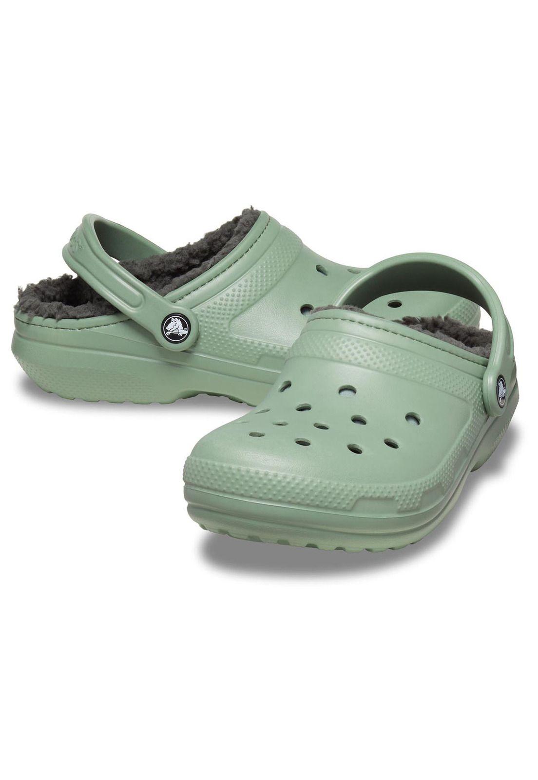 Zueco Crocs Hombre Classic Lined Clog Verde-3