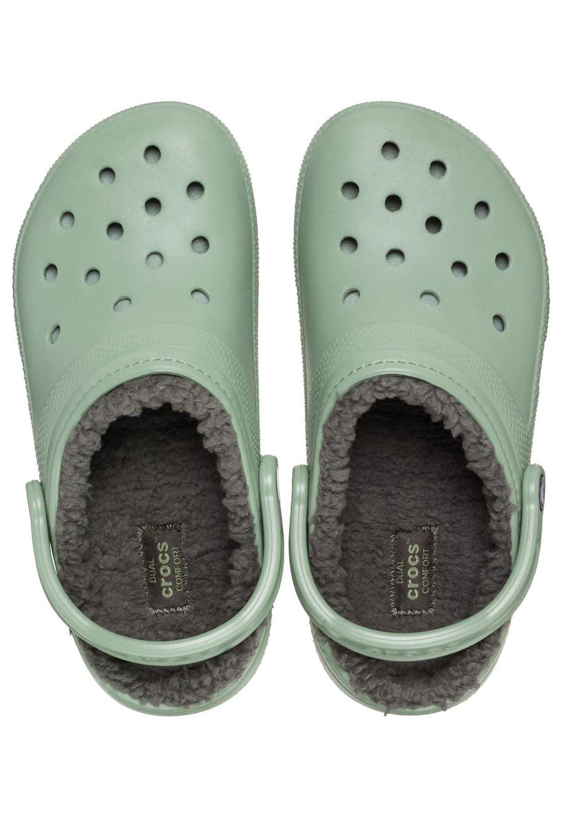 Zueco Crocs Hombre Classic Lined Clog Verde-4