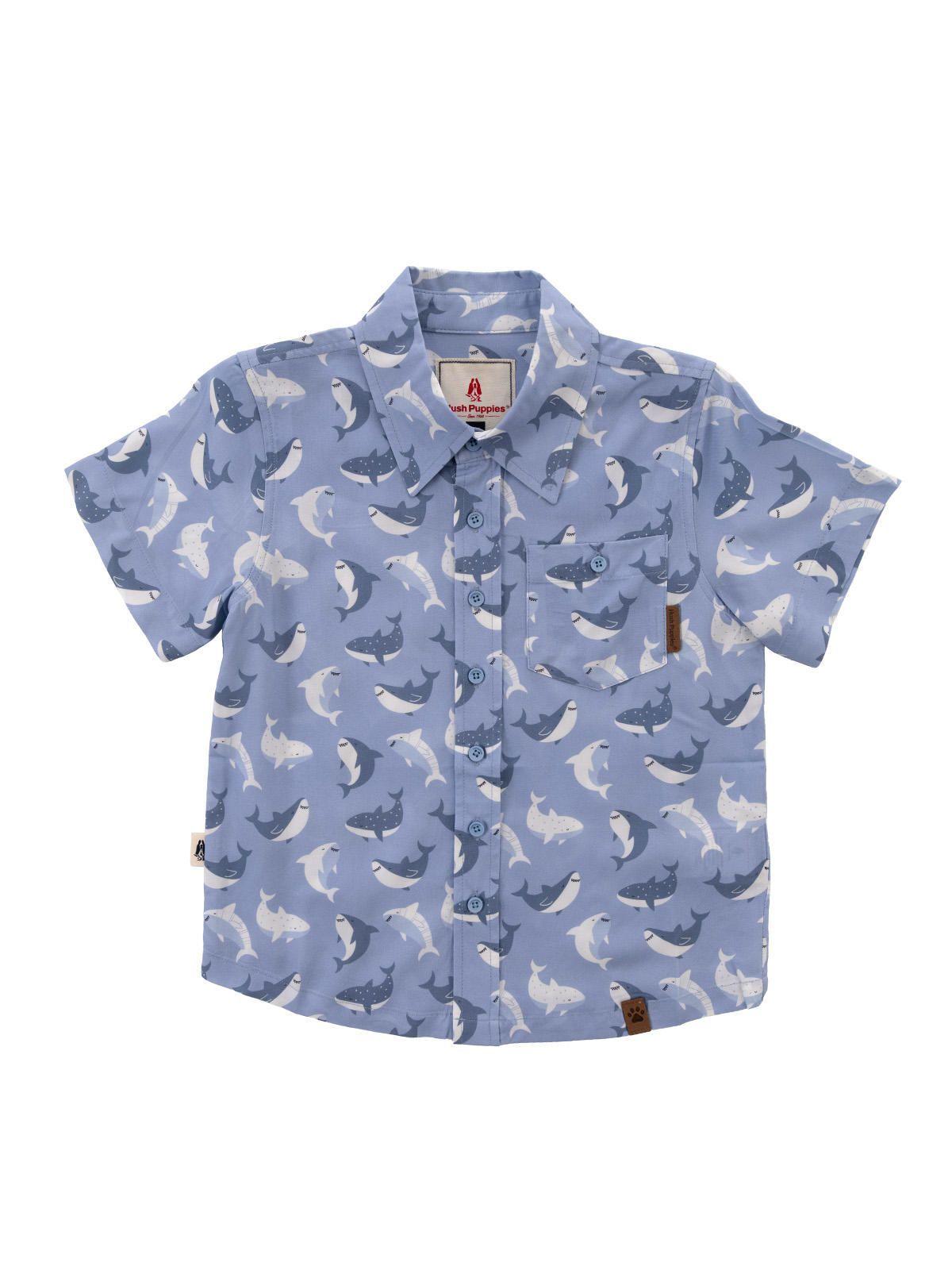 Camisa Niño Guayabera Azul-0