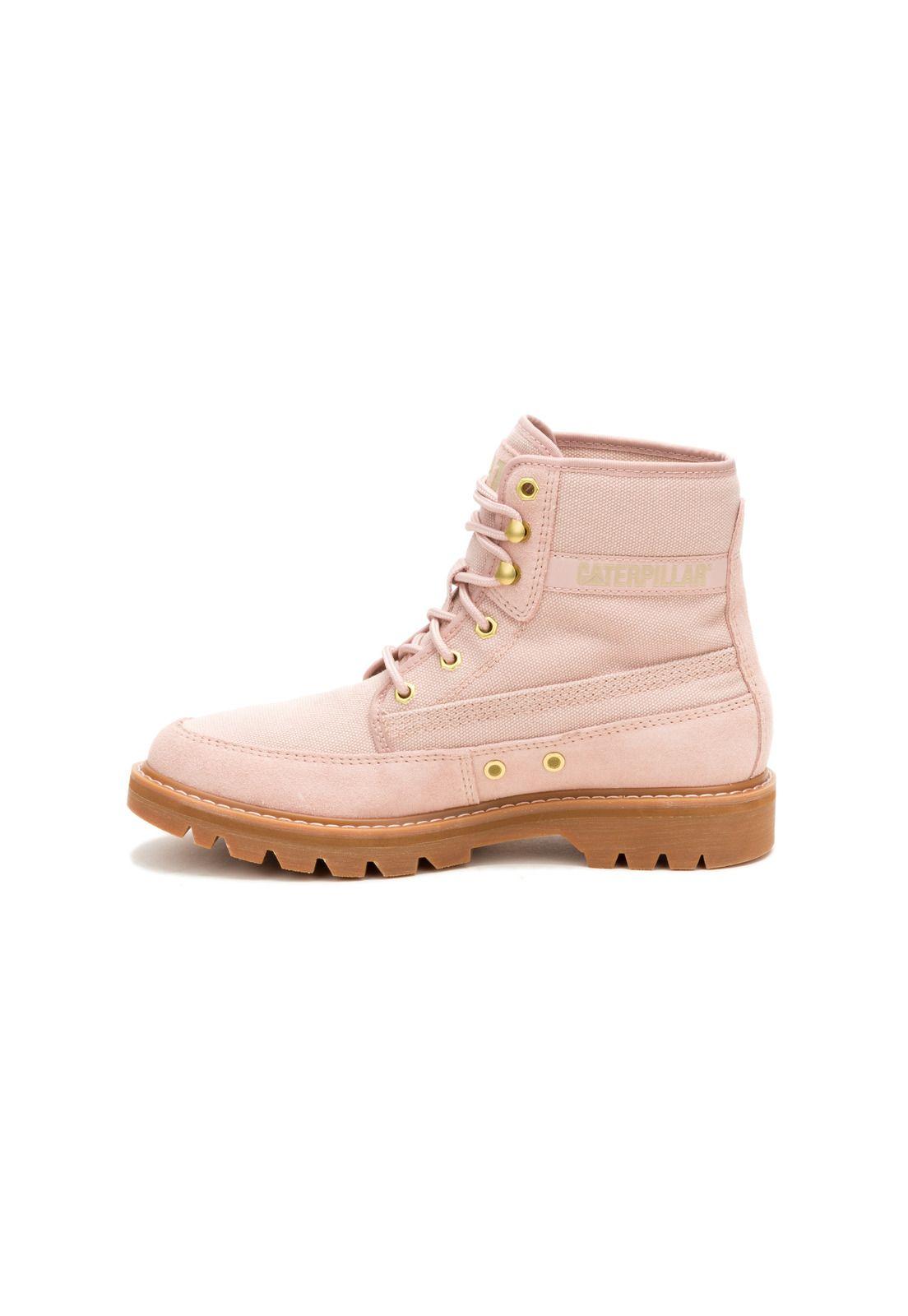 Botín Colorado Canvas Mujer Palo Rosa-7