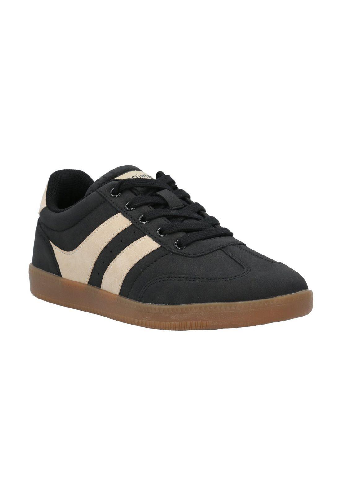 Zapatilla Mujer Gera Negro Beige-0