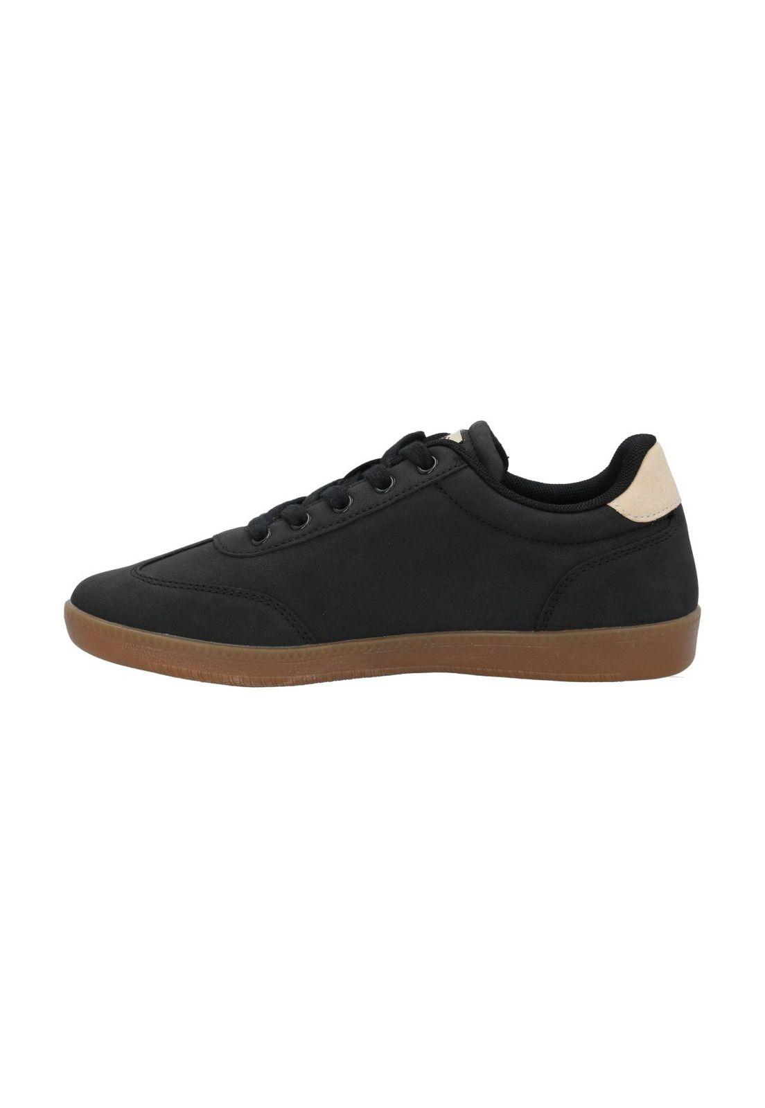 Zapatilla Mujer Gera Negro Beige-5