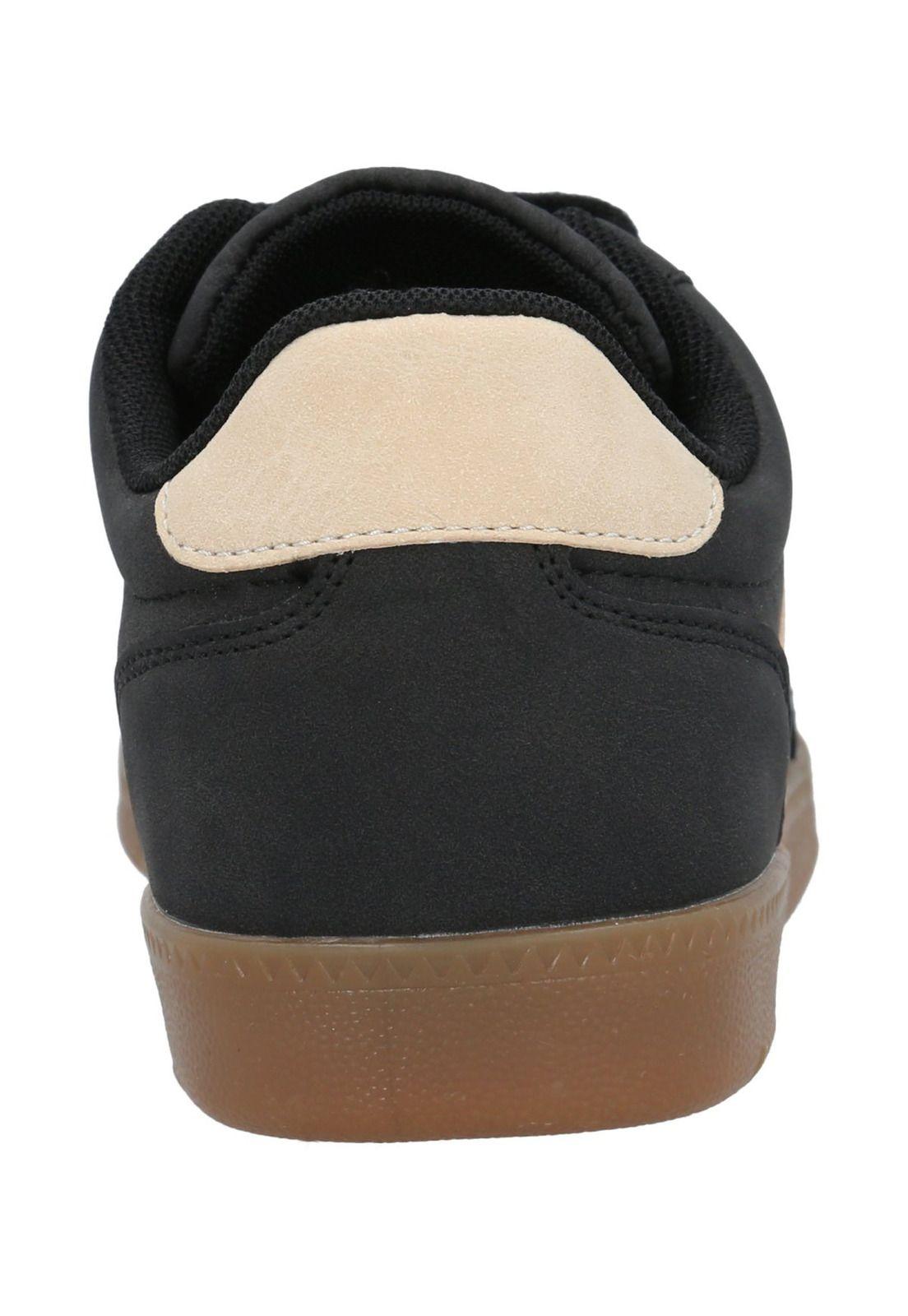 Zapatilla Mujer Gera Negro Beige-6