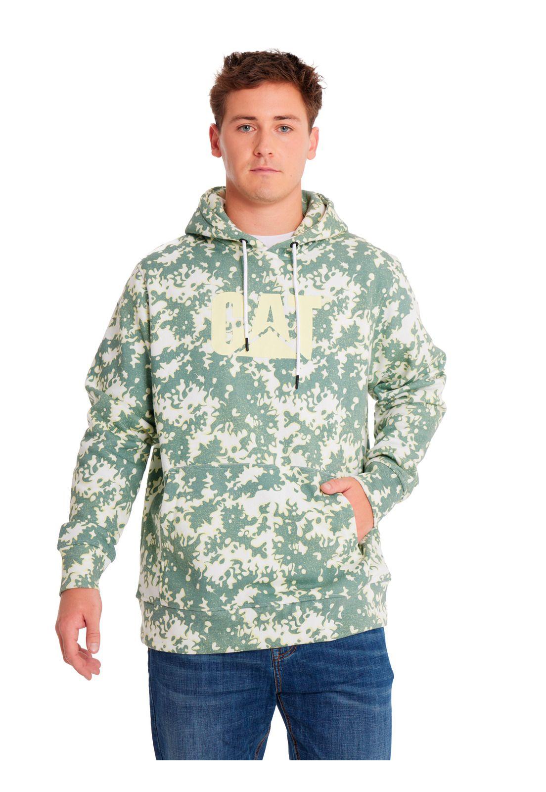 Polerón Unisex Fleece Cat Logo Printed Verde-0