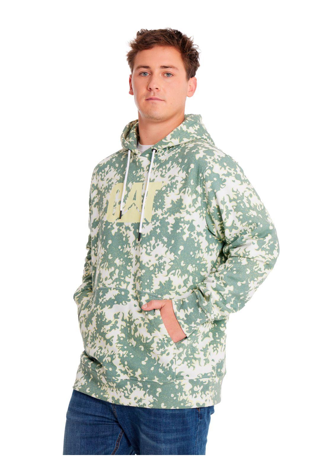 Polerón Unisex Fleece Cat Logo Printed Verde-1
