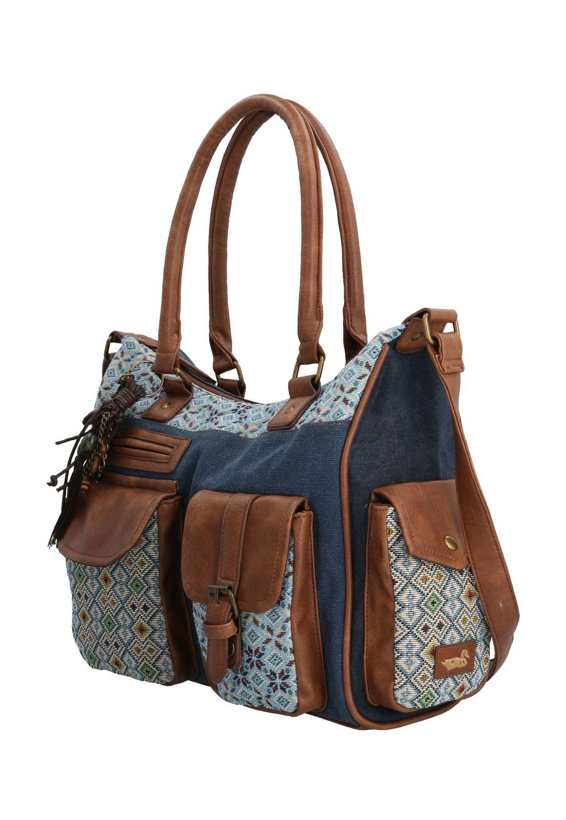 Cartera Azul Rossi Hobo Mujer-1