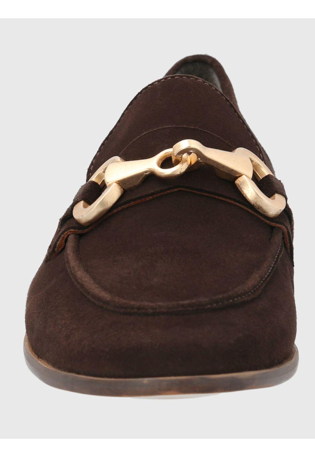 Mocasin Cuero Mujer Poplin Café-3