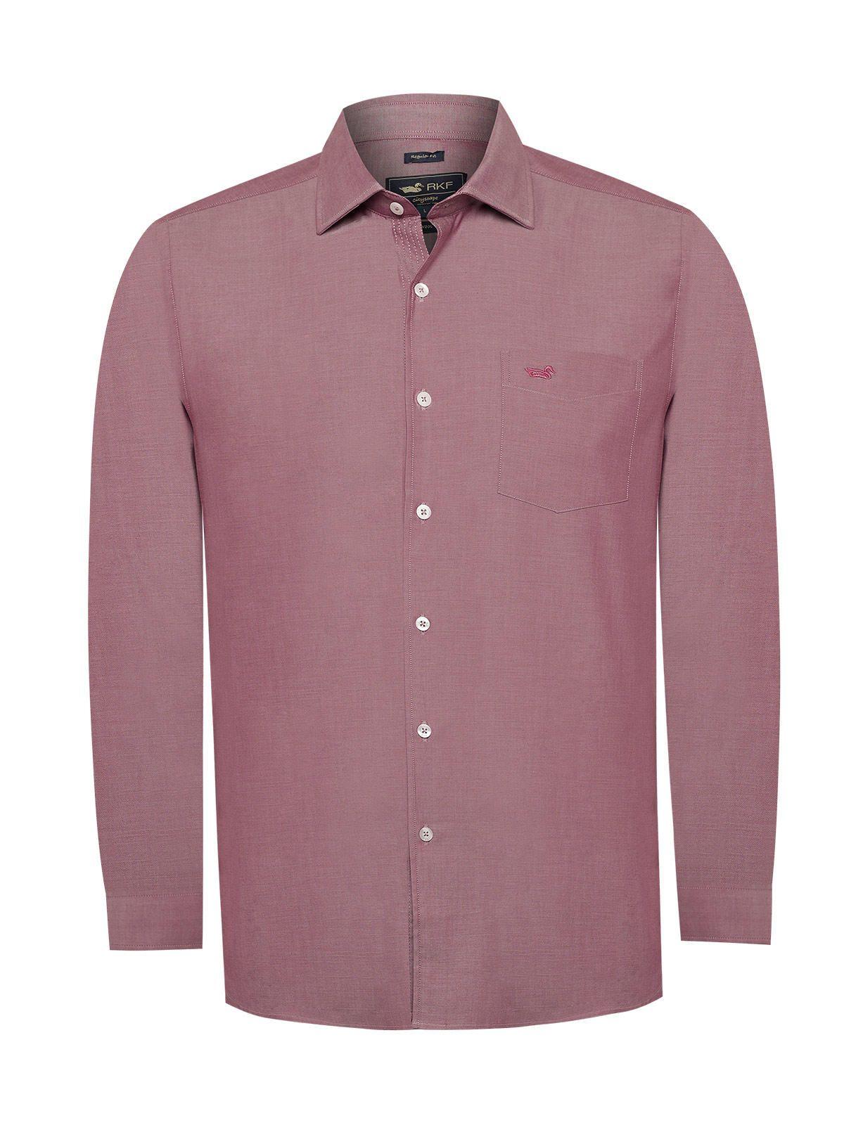 Camisa Algodón Hombre Woolsolid Rojo-0