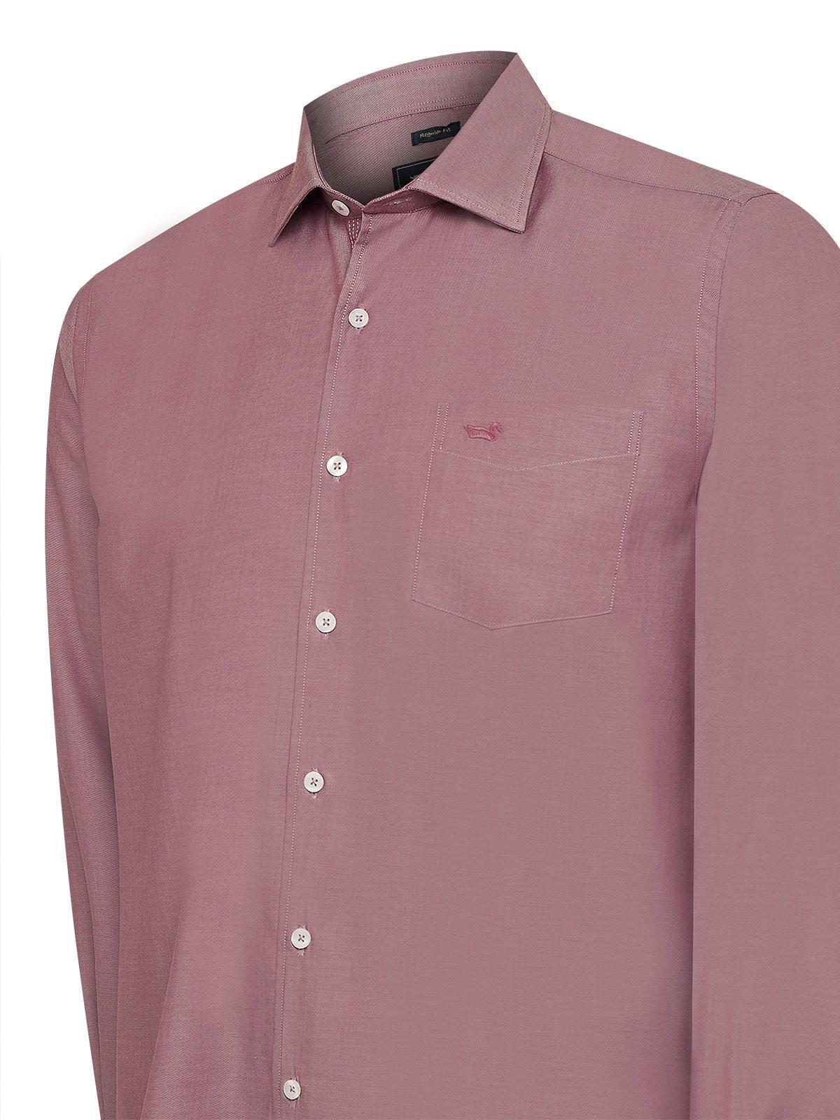 Camisa Algodón Hombre Woolsolid Rojo-3