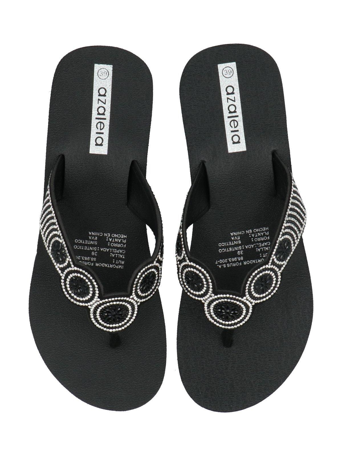 Hawaiana Mujer Rosella Negro /Blanco-7