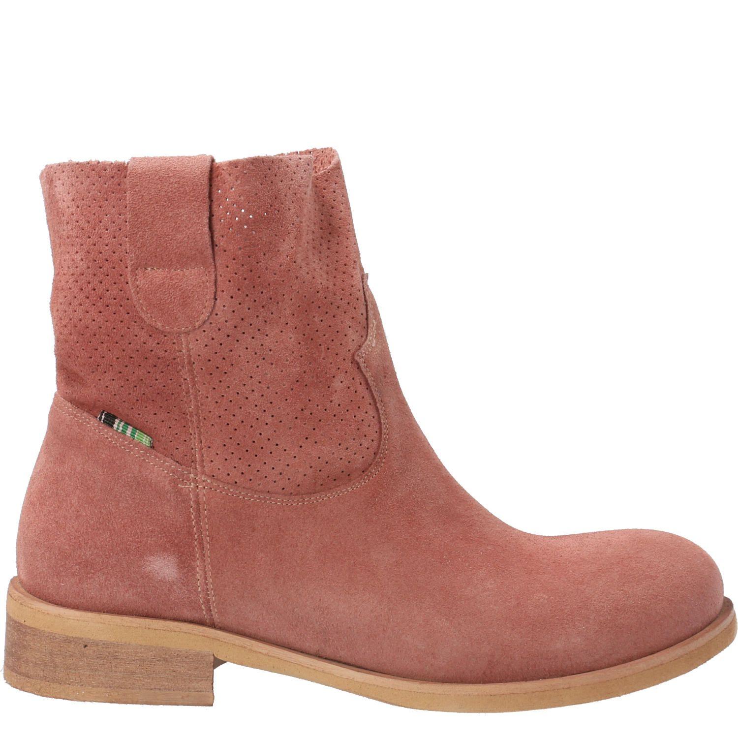 Botin Cuero Aviana Rosa Mujer-1