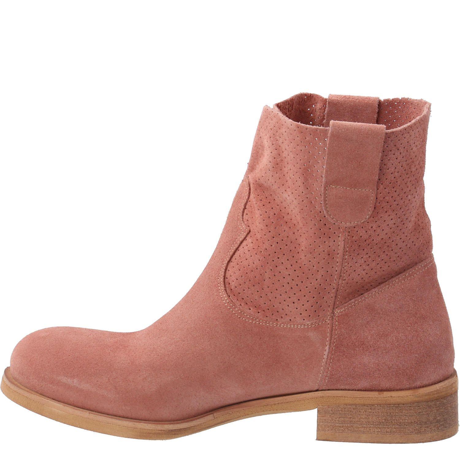 Botin Cuero Aviana Rosa Mujer-4