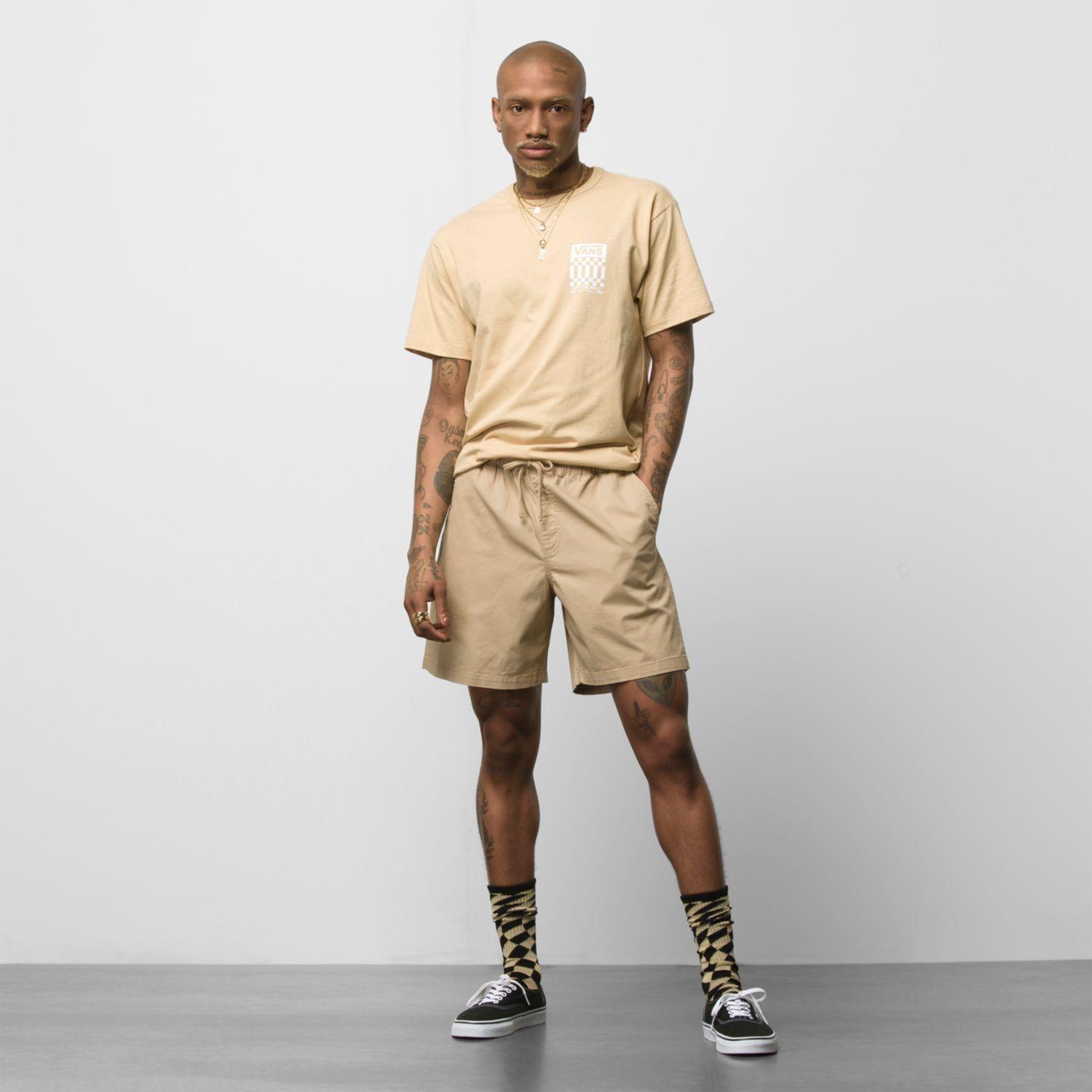 Short Hombre Mn Range Relaxed Elastic Short Khaki-0