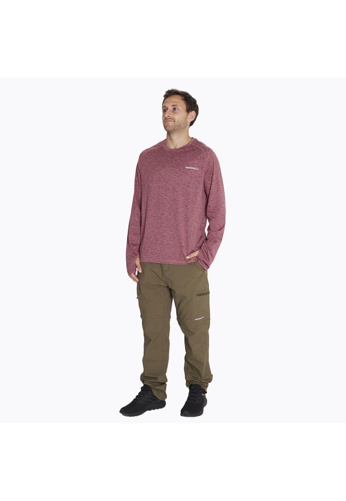 Polera M/L Sport T-Shirt Long S Burdeo Hombre-4