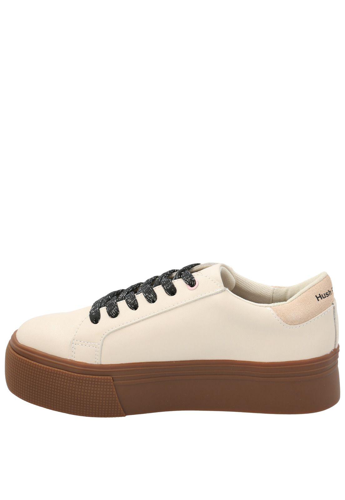 Zapatilla Cuero Niña Quens Beige-7