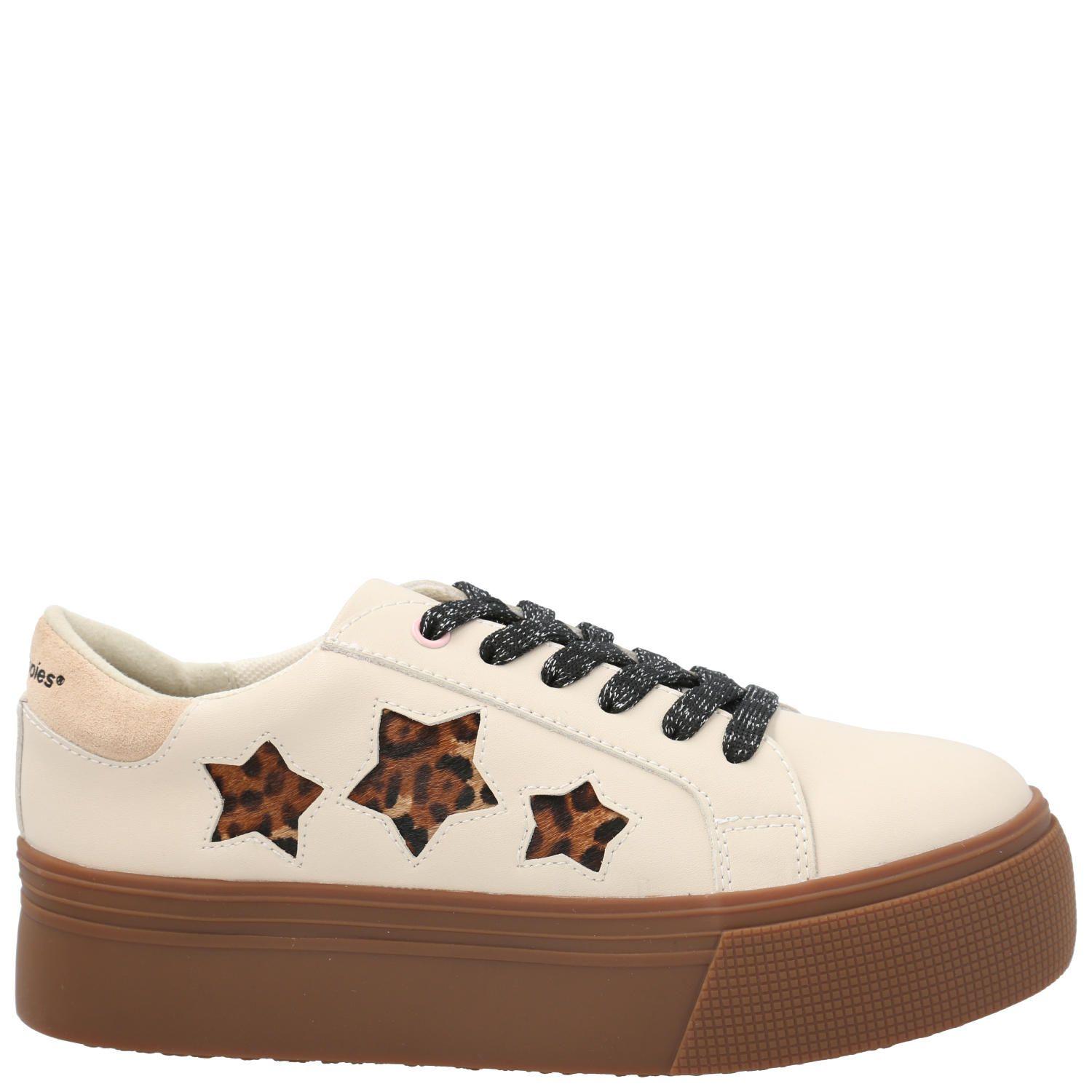 Zapatilla Cuero Niña Quens Beige-4