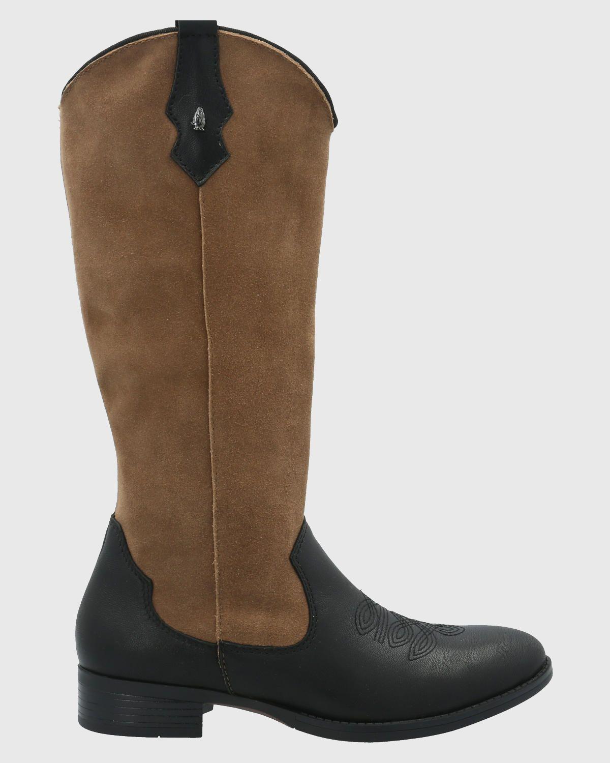 Bota Cuero Mujer Cami Negro-1