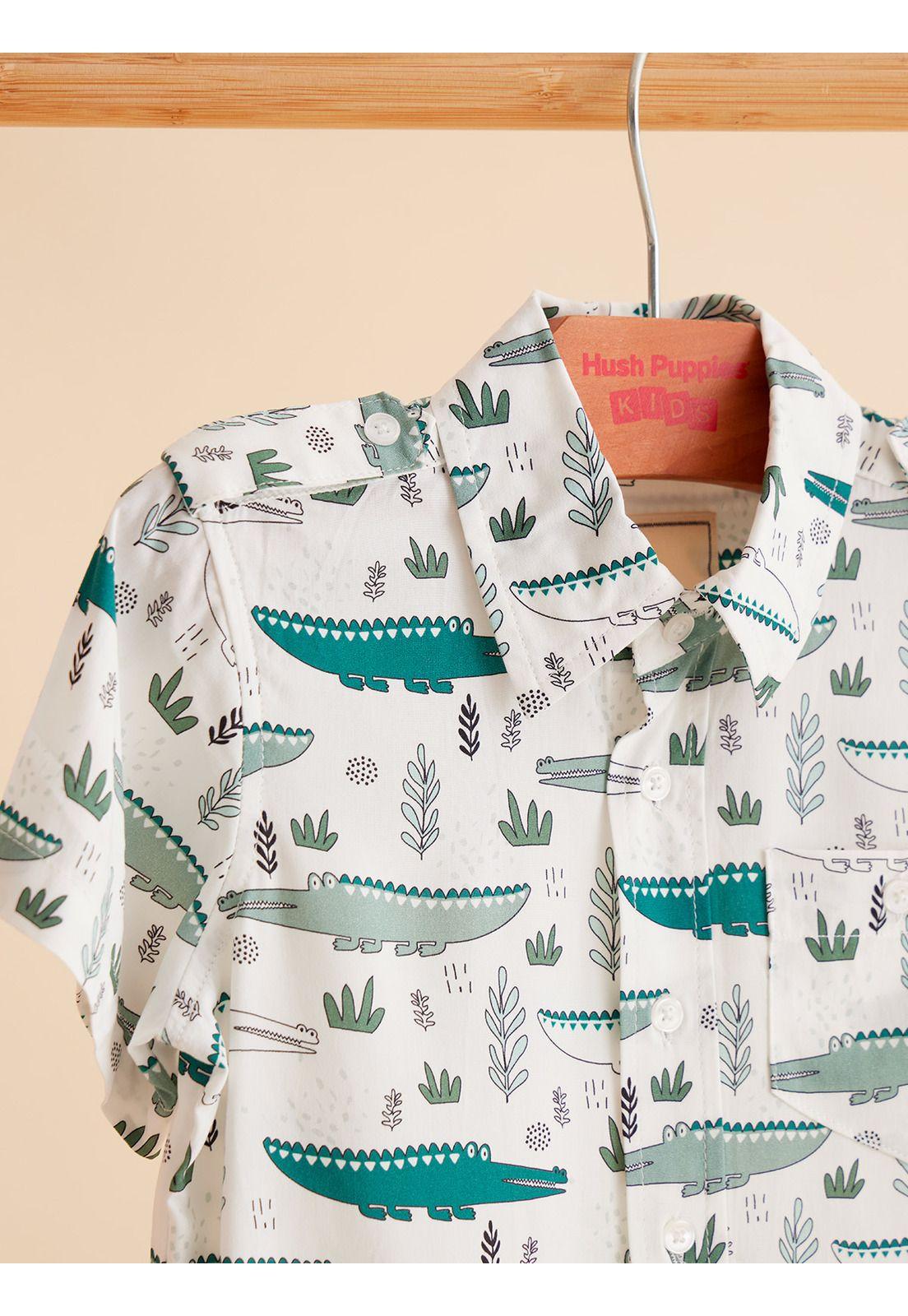Camisa Niño Guayabera Verde-4