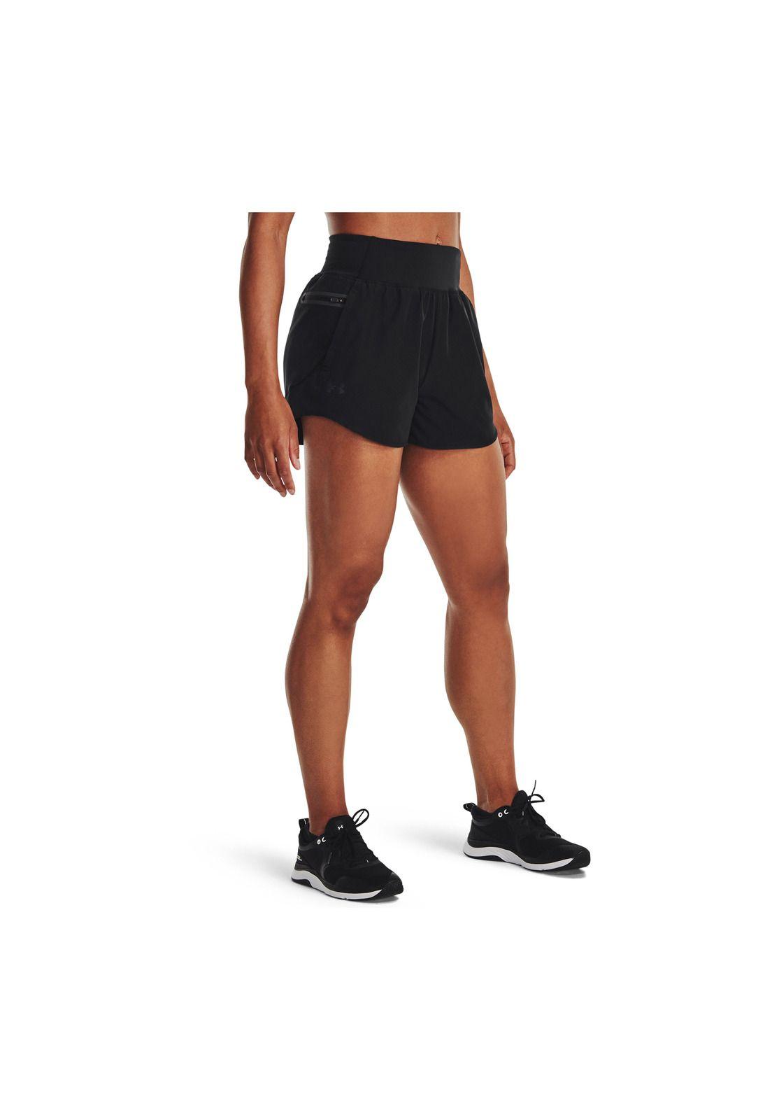 Short Training Smartform Flex Woven Negro Mujer-3