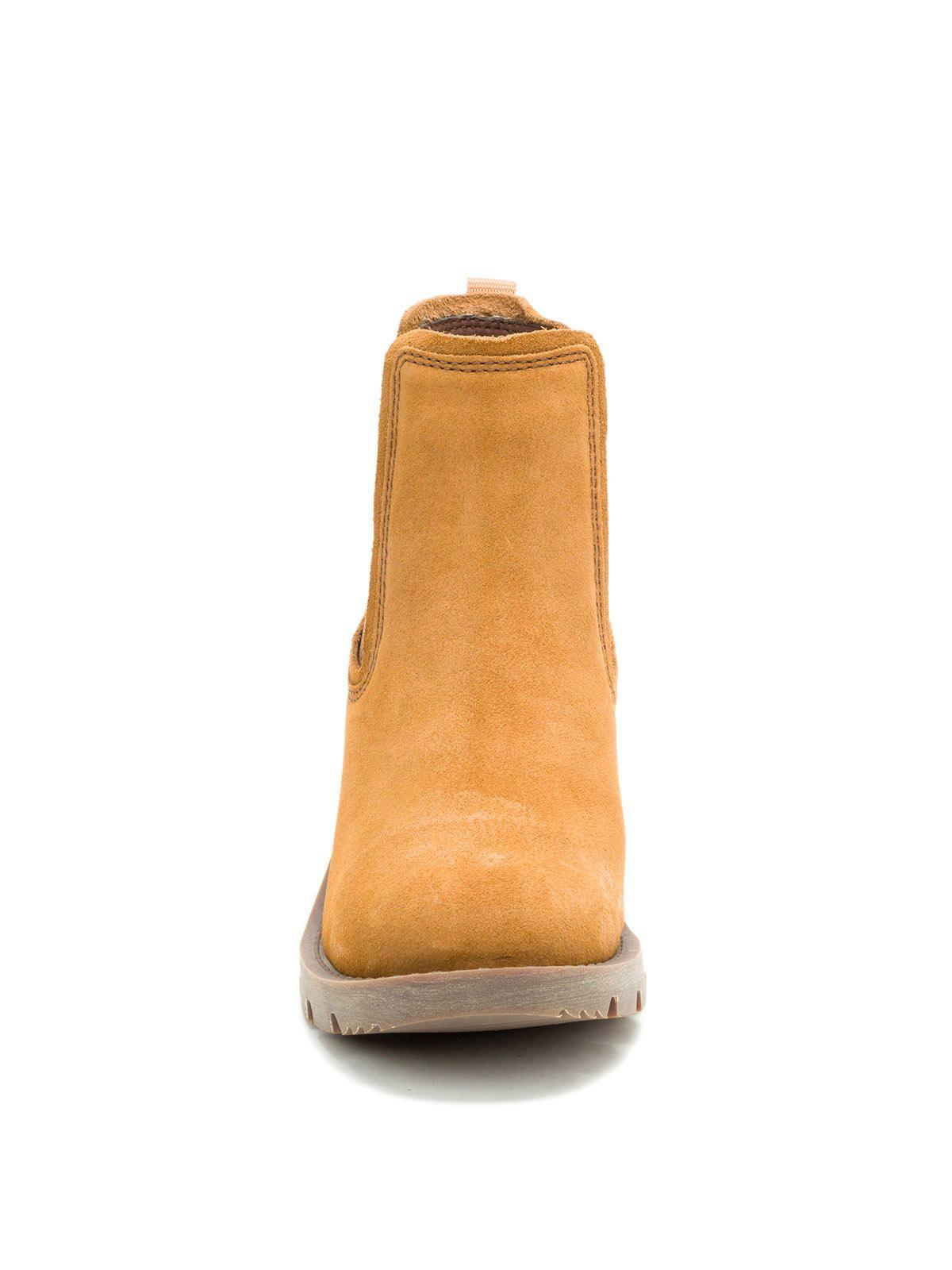 Botín de Cuero Chealsea Mujer Café Claro-4