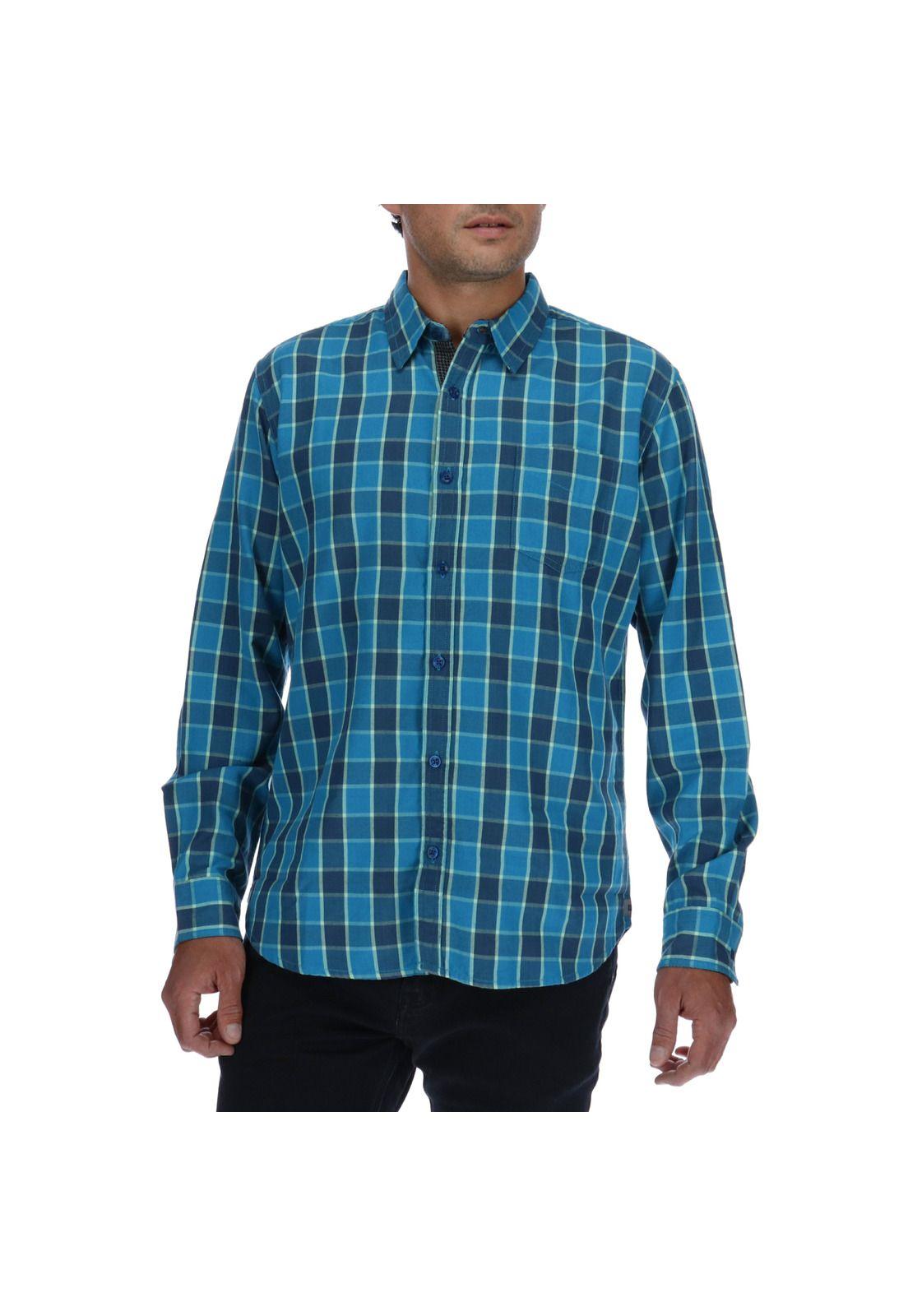 Camisa Ml Hombre Origin Check L/S Shirt Algodón Multicolor-0