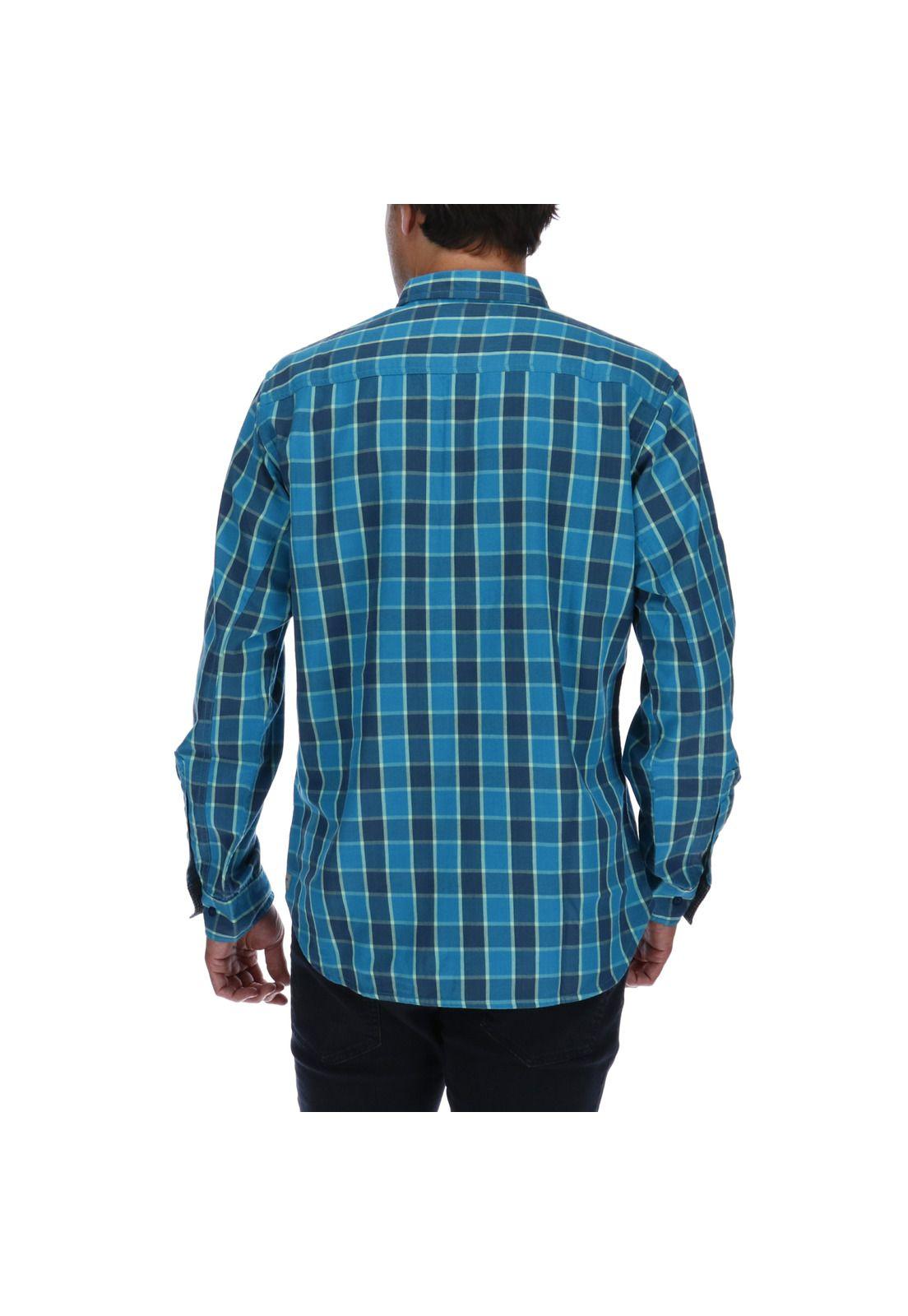 Camisa Ml Hombre Origin Check L/S Shirt Algodón Multicolor-2