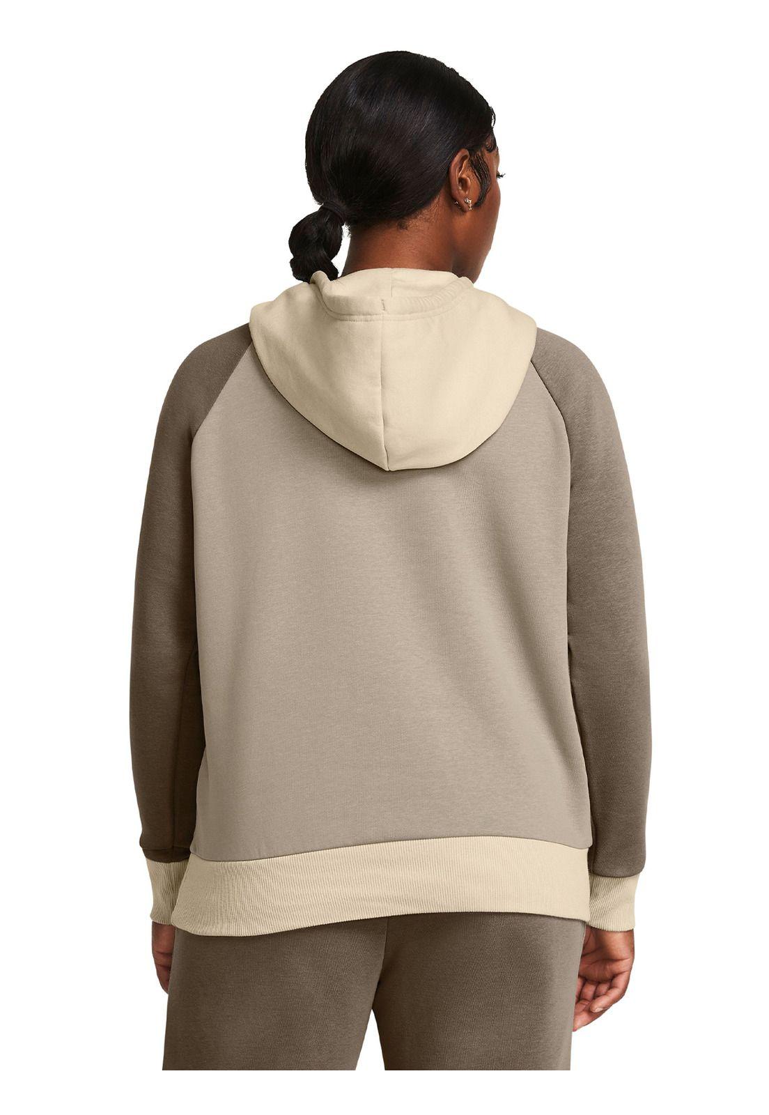 Polerón Rvl Flce Clrblck Hdy Café Mujer-4