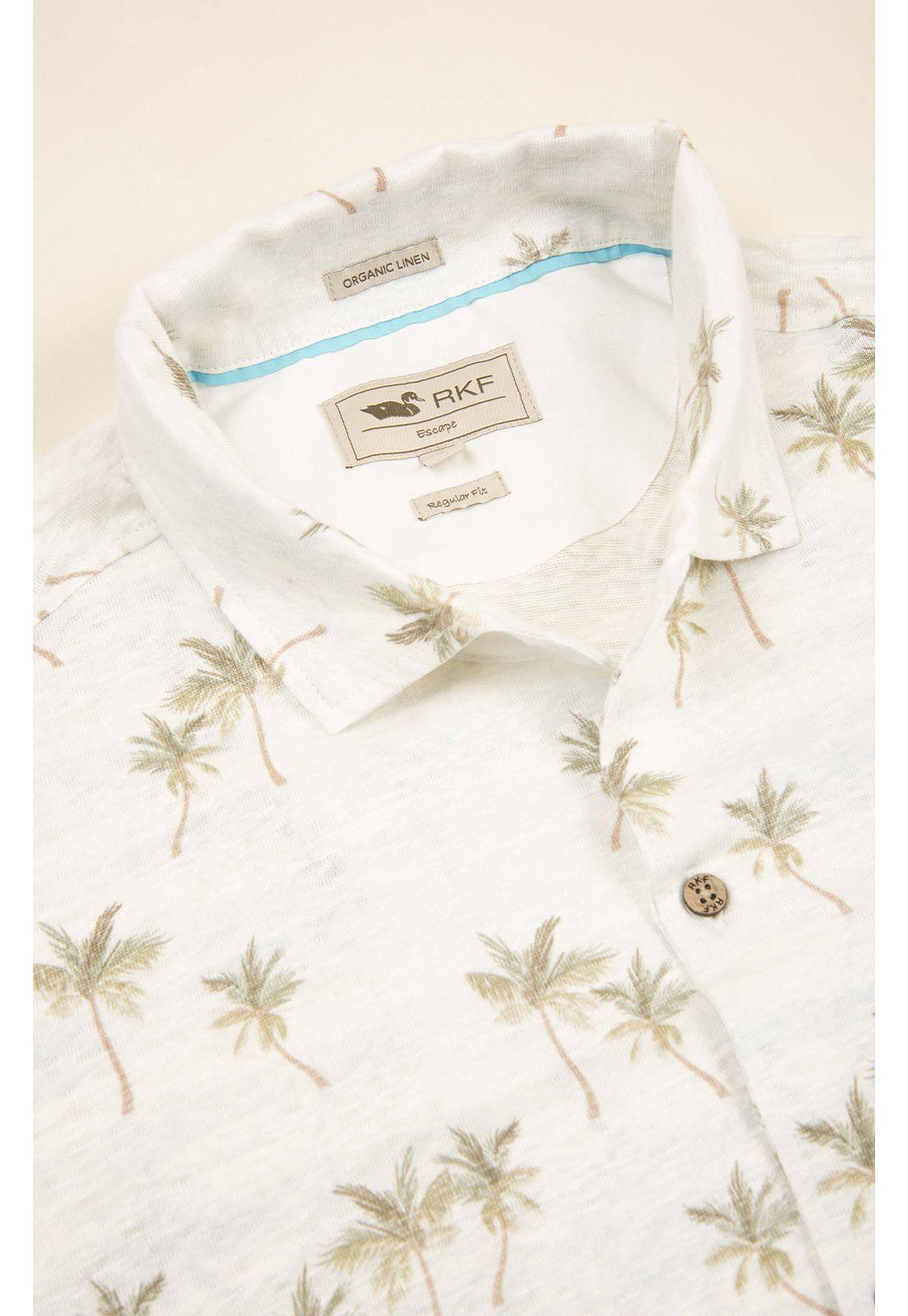 Camisa Lino Orgánico Hombre Jerseyprnt Verde-1