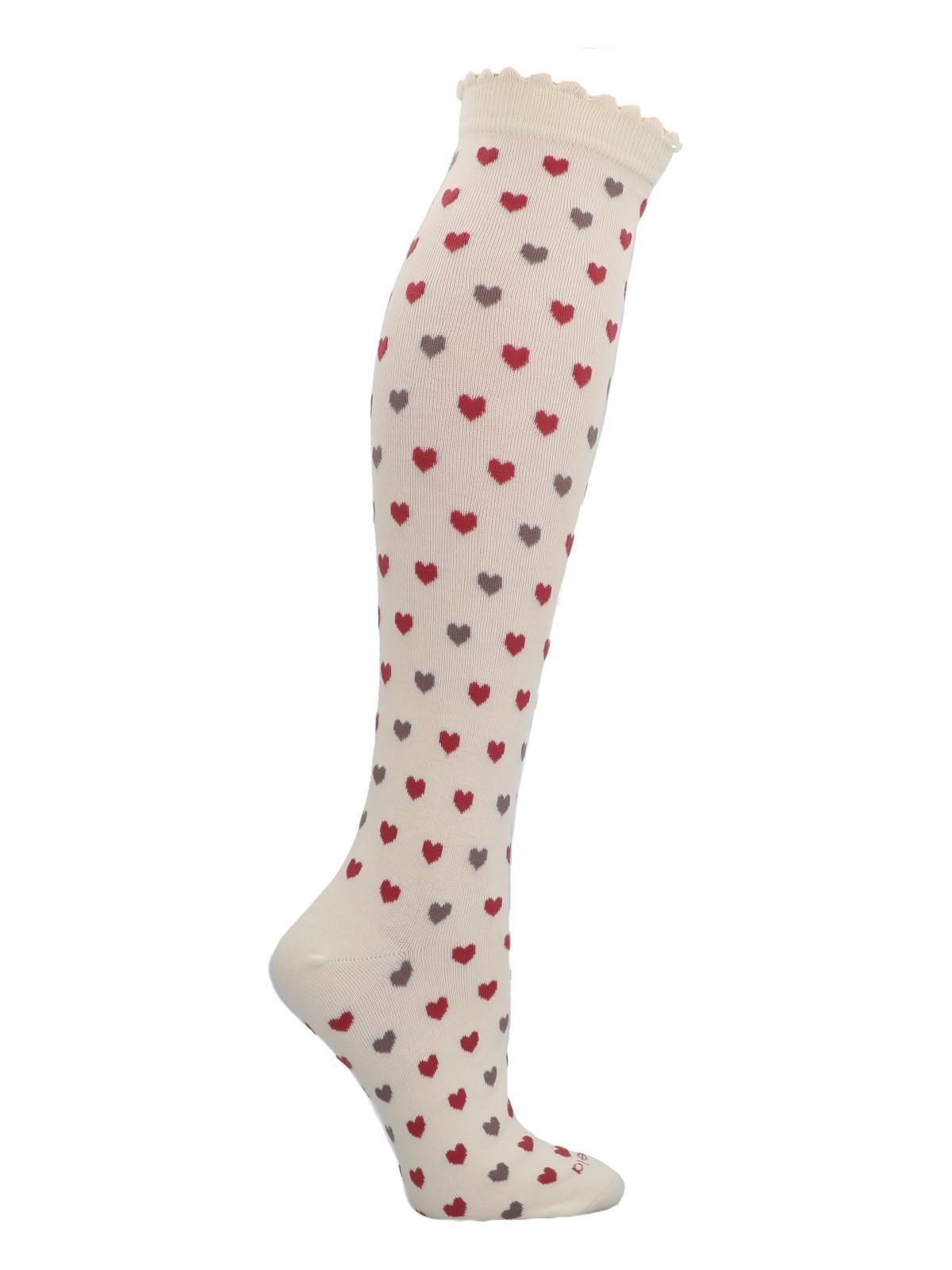 Calcetín Algodón Mujer Kh St Hearts Beige-0