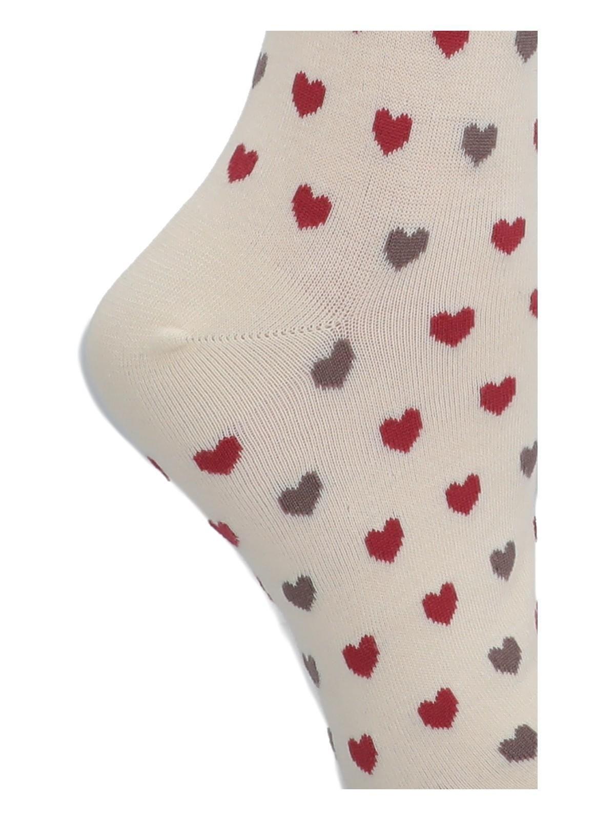Calcetín Algodón Mujer Kh St Hearts Beige-1
