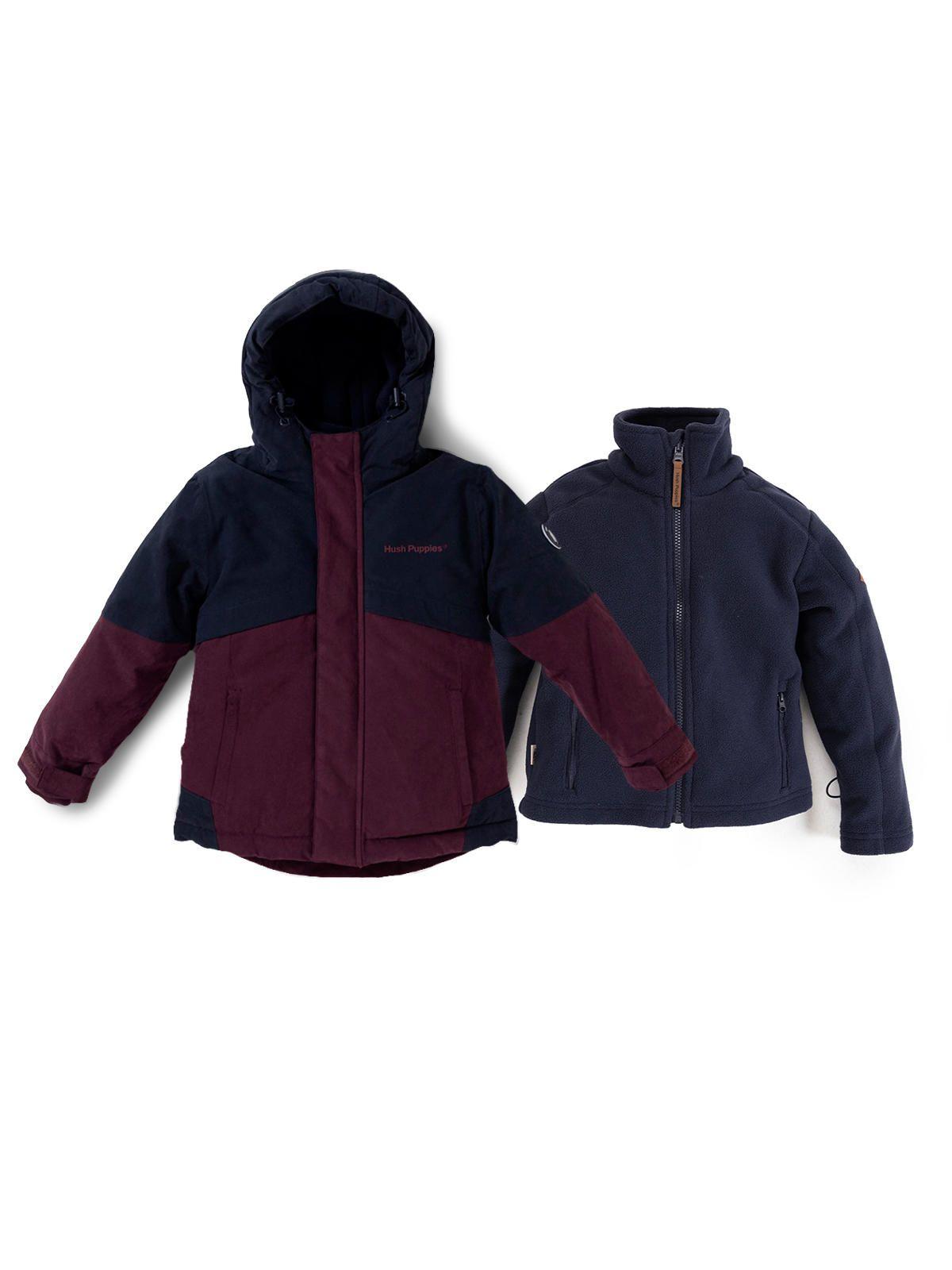 Parka Waterproof 3 en 1 Optimus Niño Burdeo-0