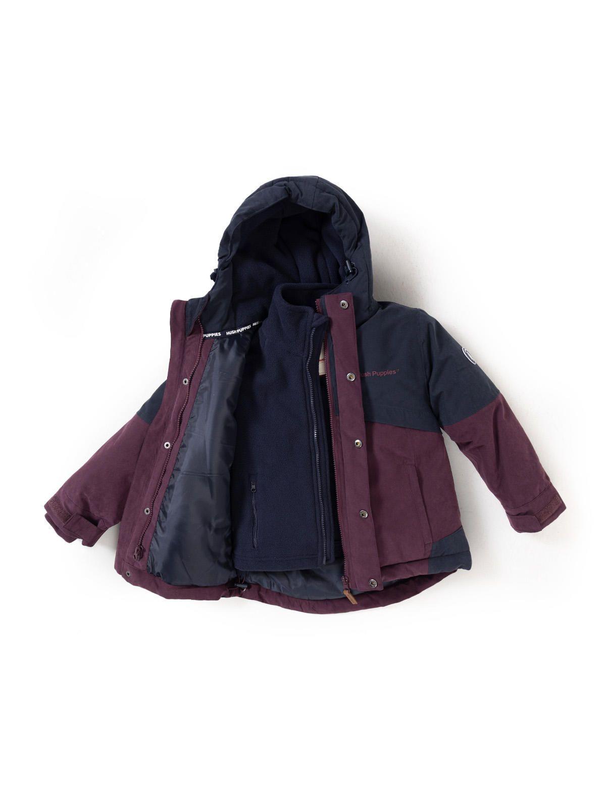 Parka Waterproof 3 en 1 Optimus Niño Burdeo-4