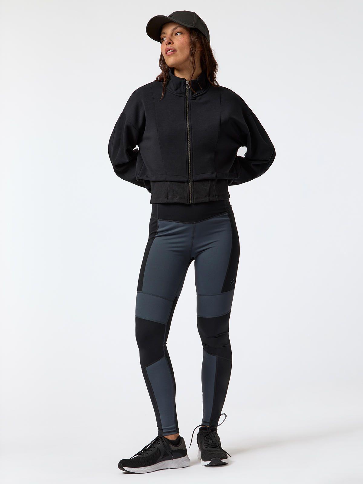 Polerón Crop Modal Vera Aloe Negro Mujer-4