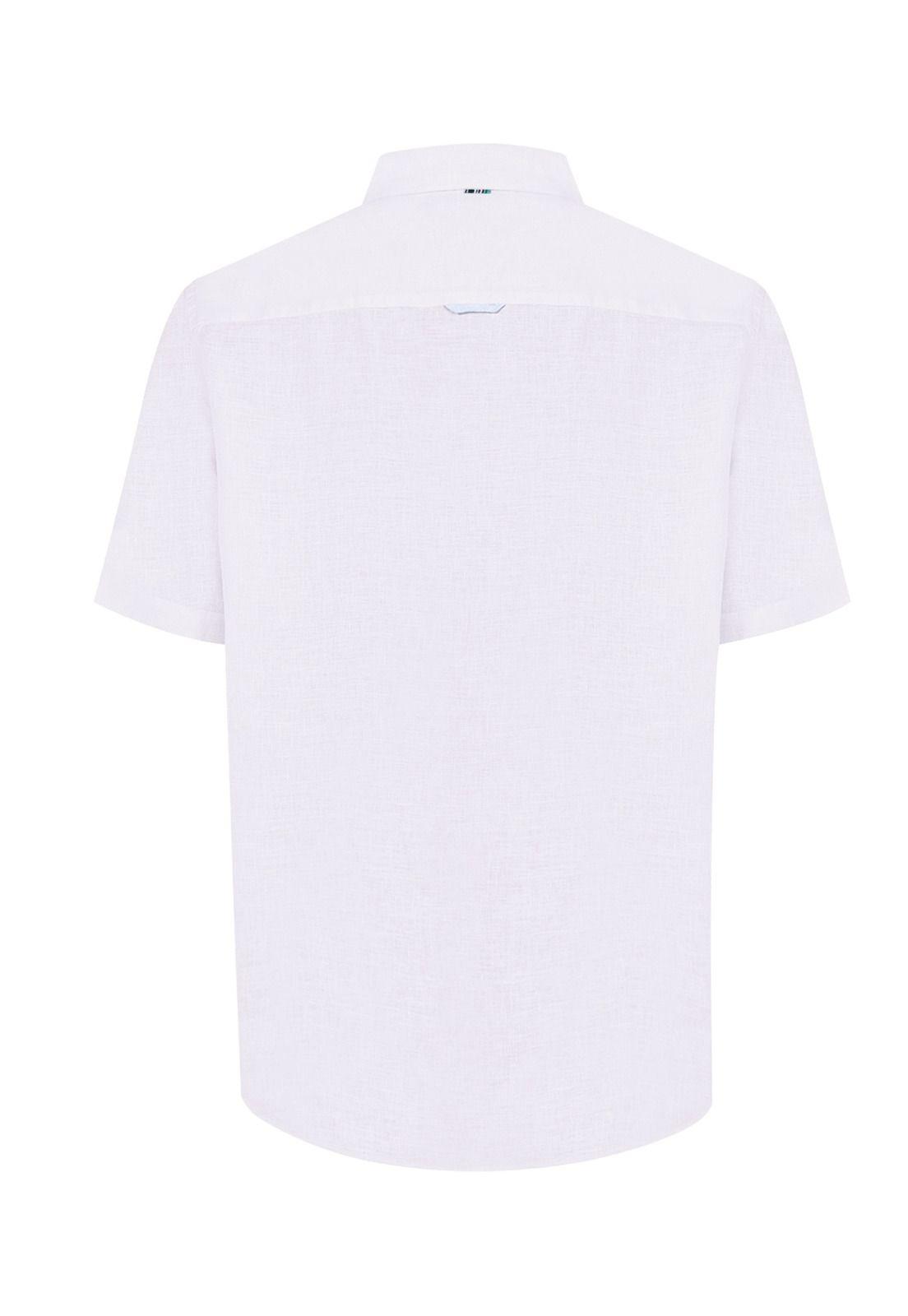 camisa Lino Orgánico Blanco Linenshort Hombre -1